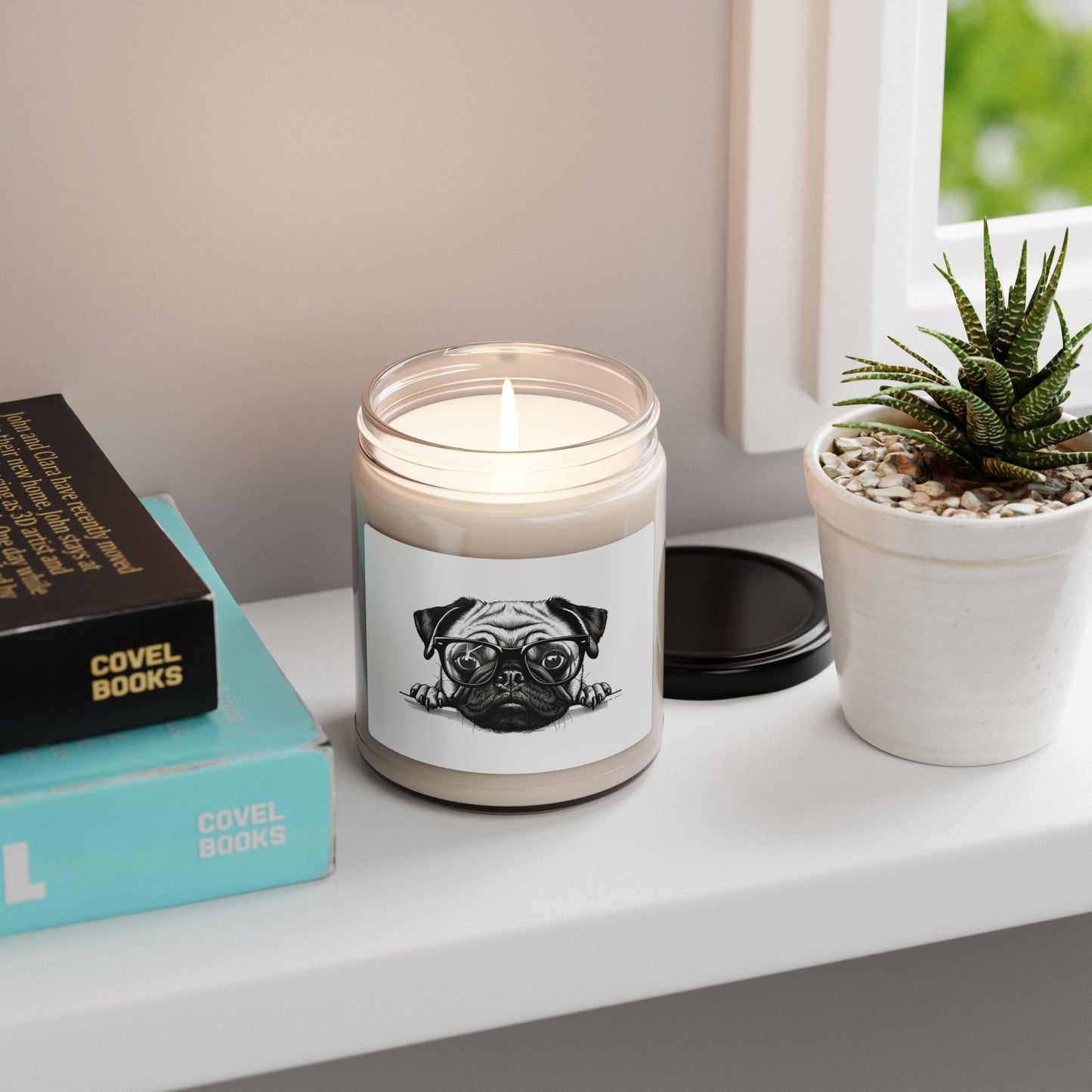 Pug Lover's Scented Soy Candle - 9oz, Sweet Aroma for Pet Enthusiasts