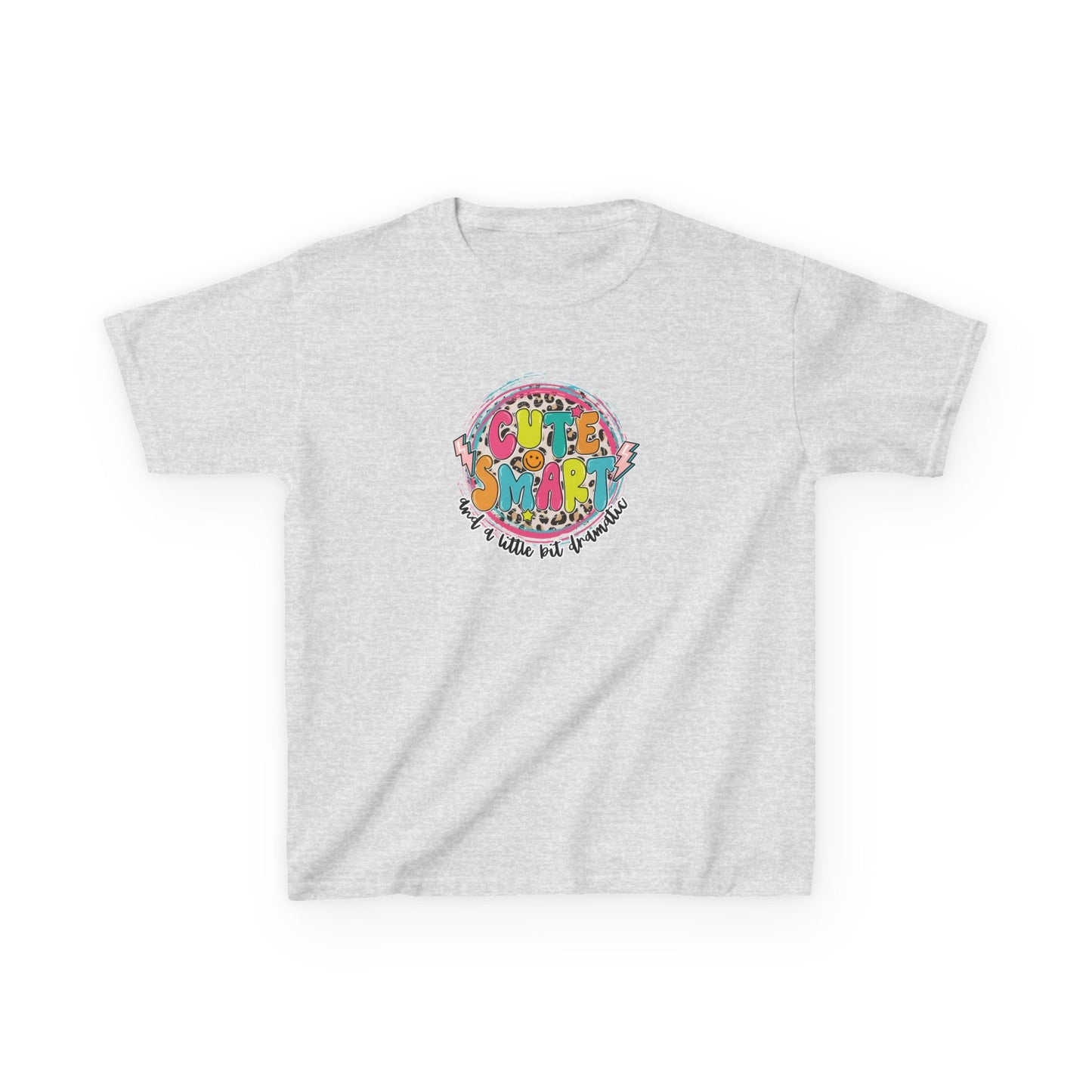 Cute & Smart Kids Heavy Cotton Tee - Fun Graphic T-Shirt for Children