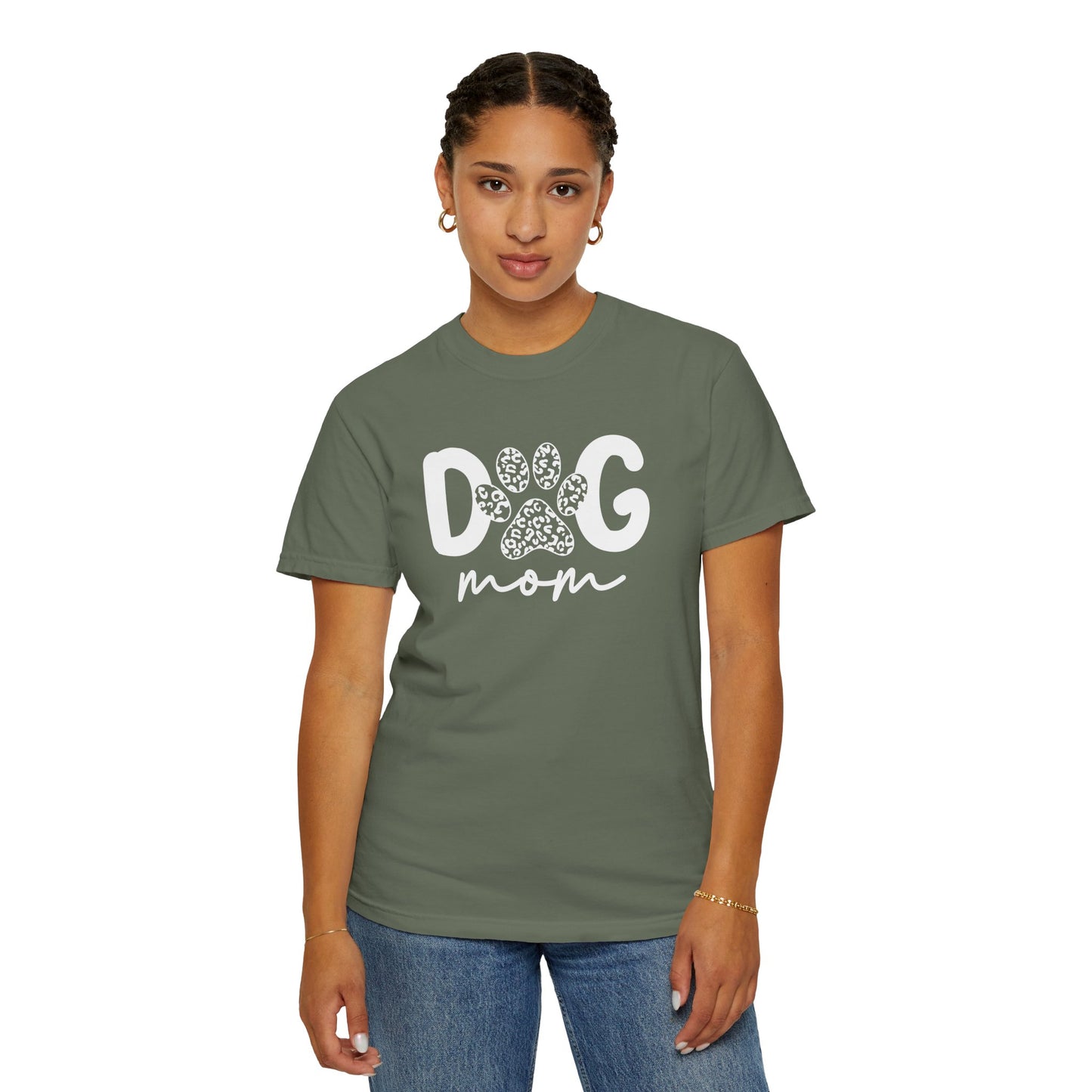 Dog Mom Unisex Garment-Dyed T-Shirt | Cute Pet Lover Tee