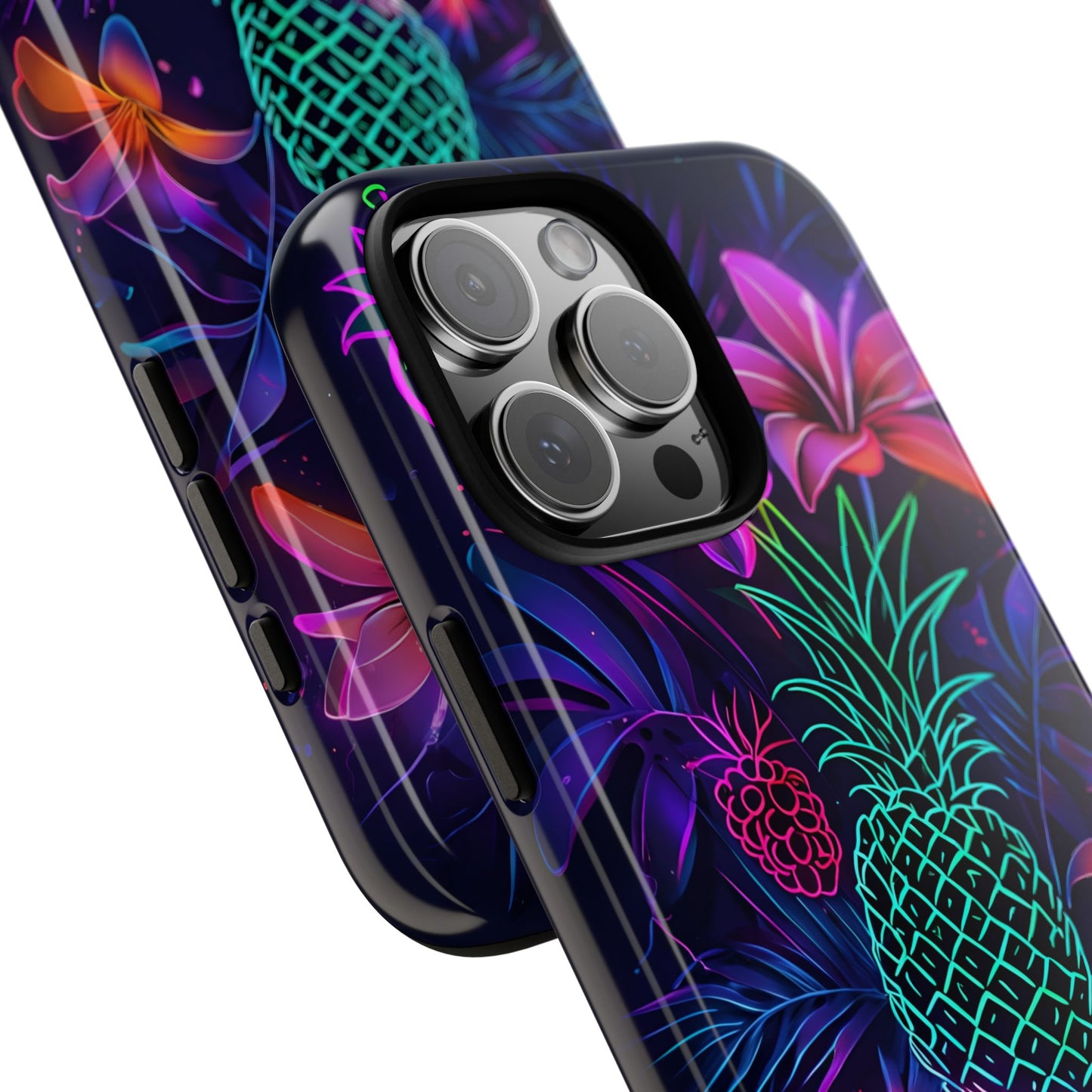 Tough Cases - Tropical Neon Floral iPhone Case