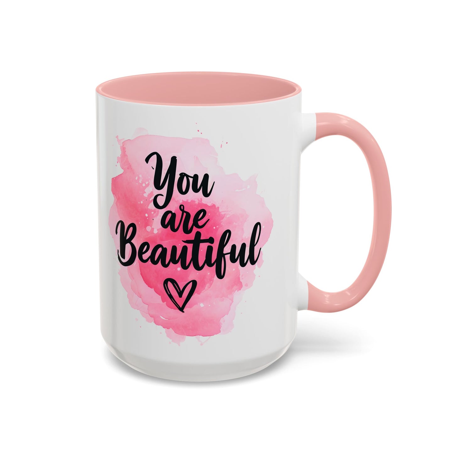 Inspirational Accent Coffee Mug - "You are Beautiful" - Perfect Gift for Friends and Self-Care Moments