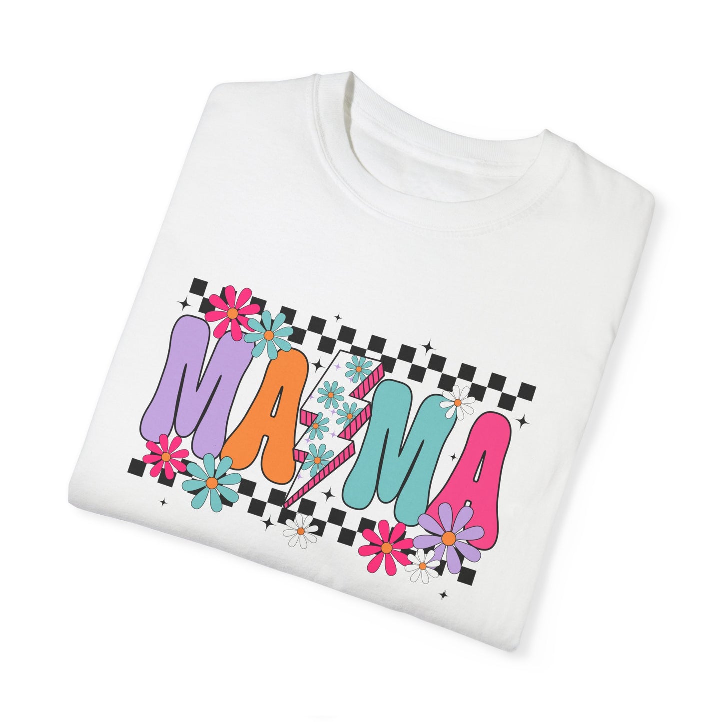 Colorful Mama Graphic T-Shirt for Moms - Unisex Garment-Dyed Tee