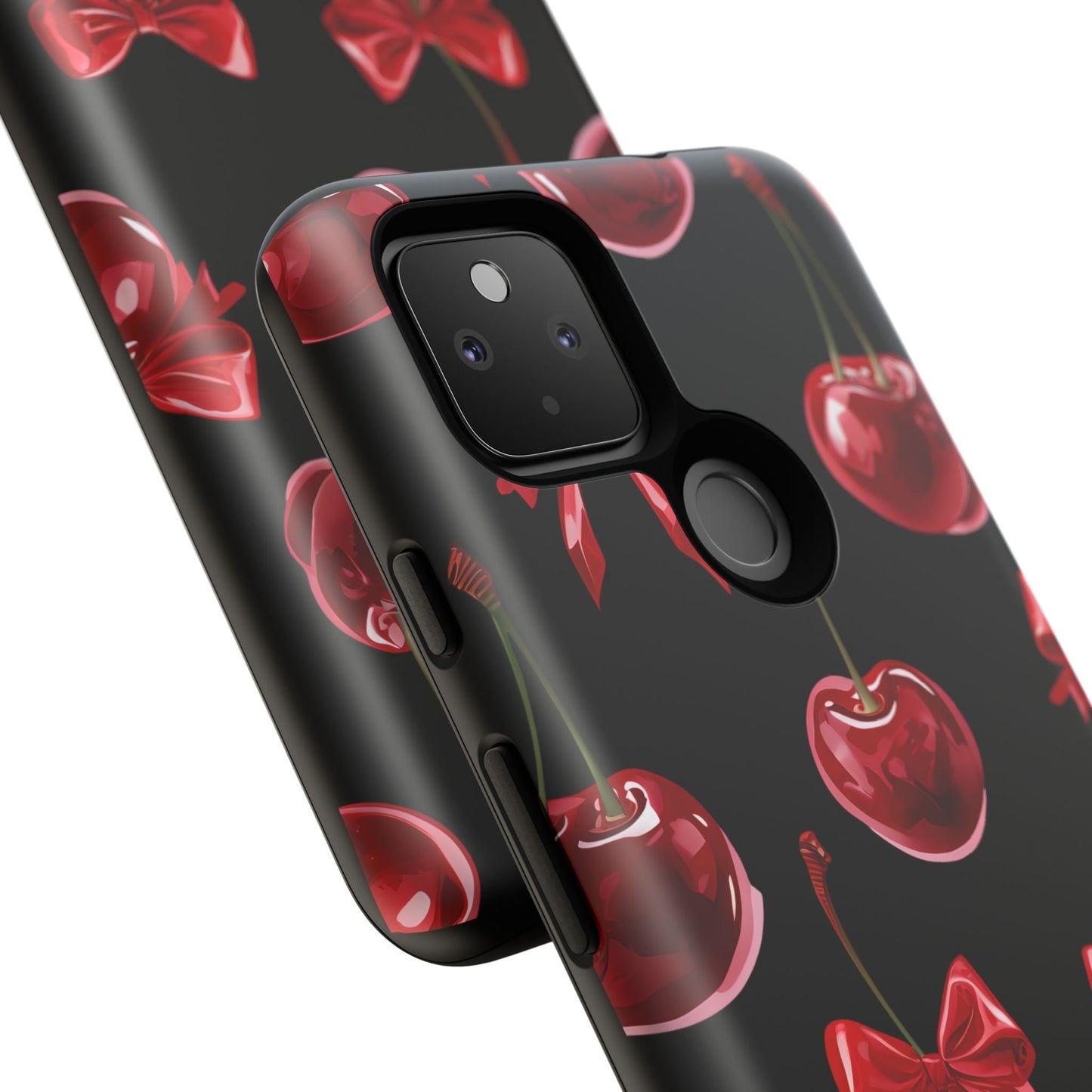 Coquette-Cherry Print Tough Phone Case - Stylish & Durable Protection