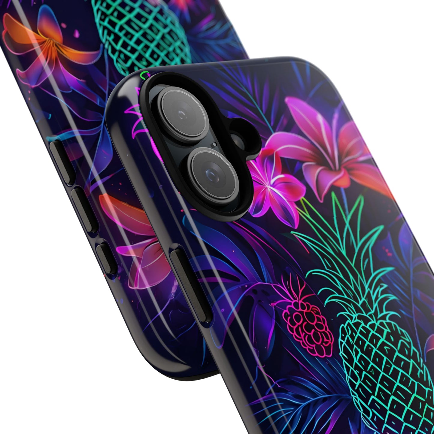 Tough Cases - Tropical Neon Floral iPhone Case
