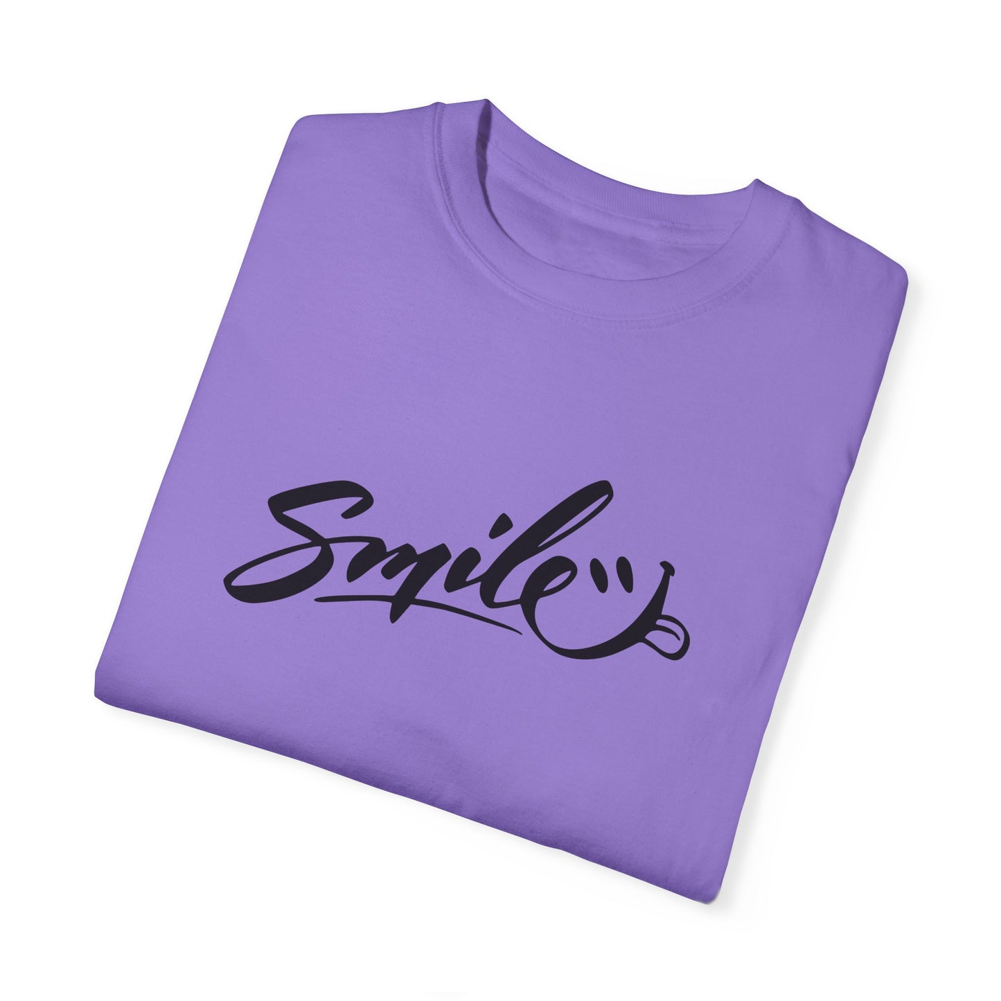 Unisex Smile T-Shirt | Garment-Dyed Cotton Tee for Everyday Joy