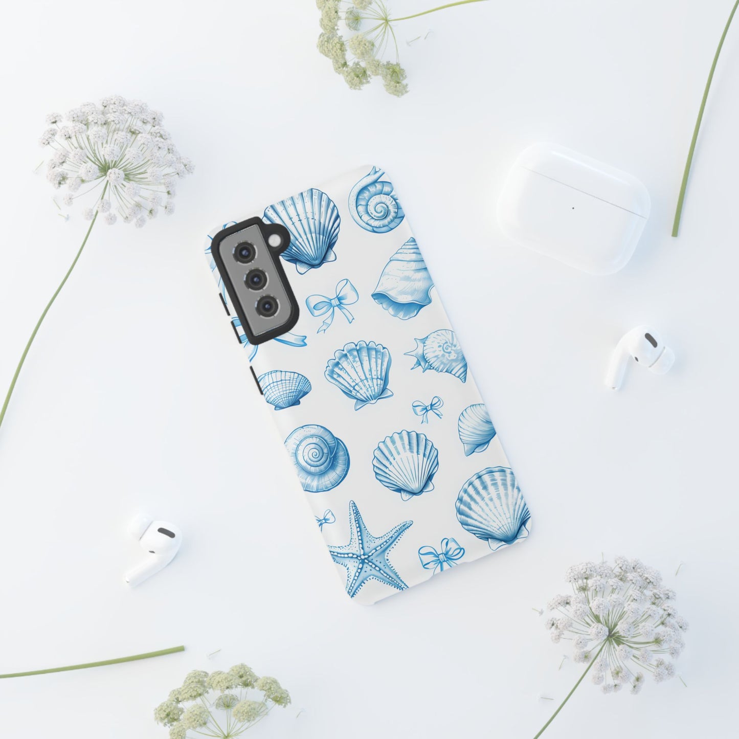 Coquette-Coastal Ocean-Themed Phone Case - Seashell and Starfish Design