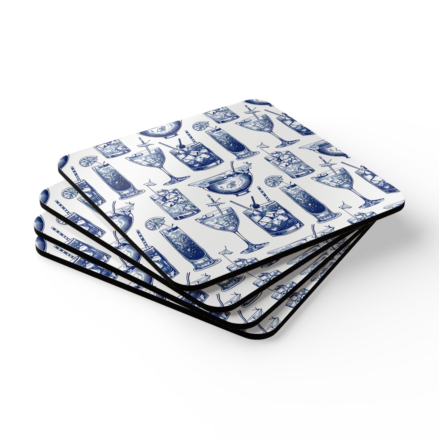 Tropical Drink Cork Coaster Set - Summer Vibe Drinkware