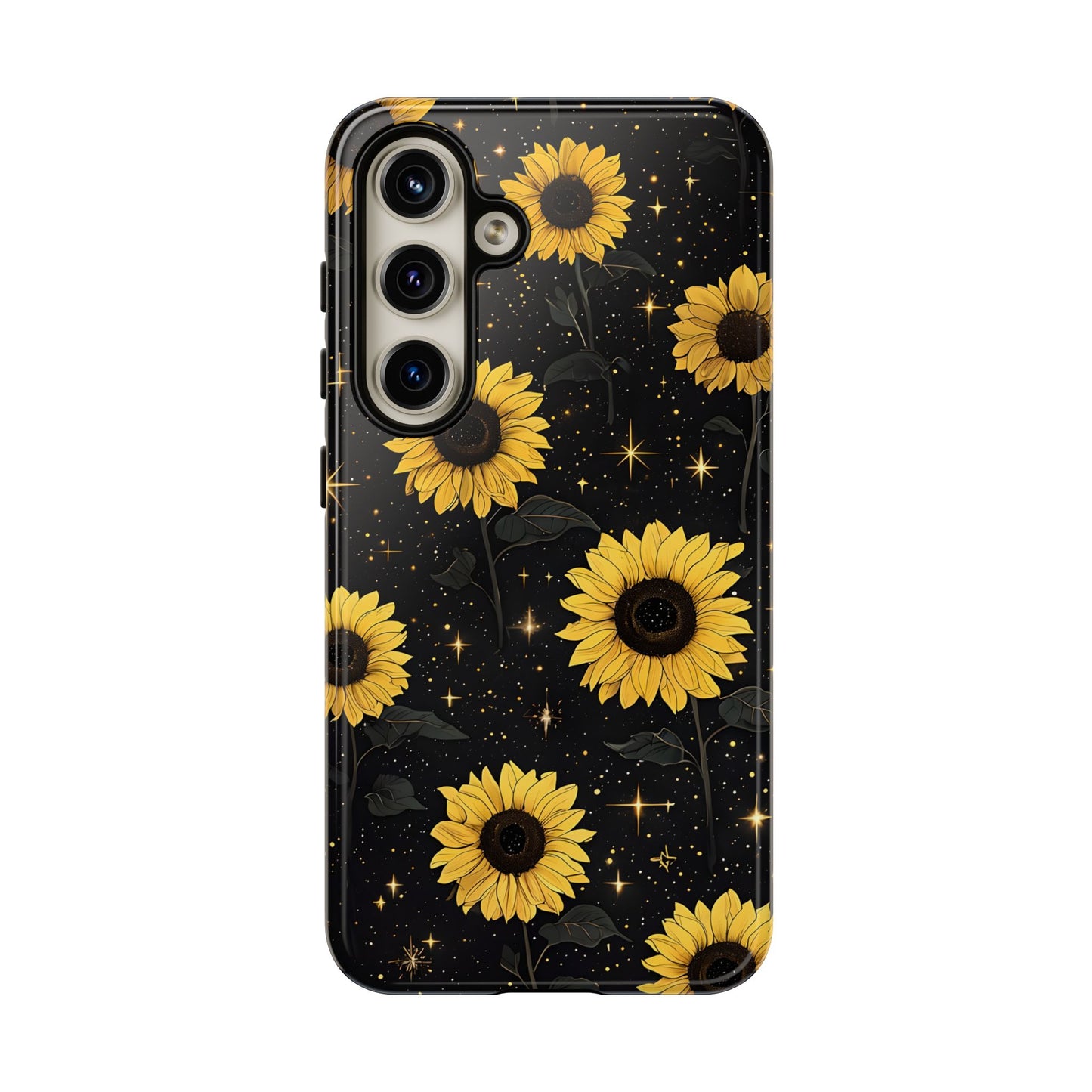 Sunflower Galaxy Tough Case - Durable Phone Cover with Floral Design