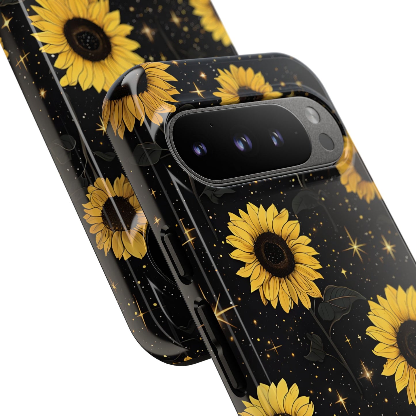 Sunflower Galaxy Tough Case - Durable Phone Cover with Floral Design