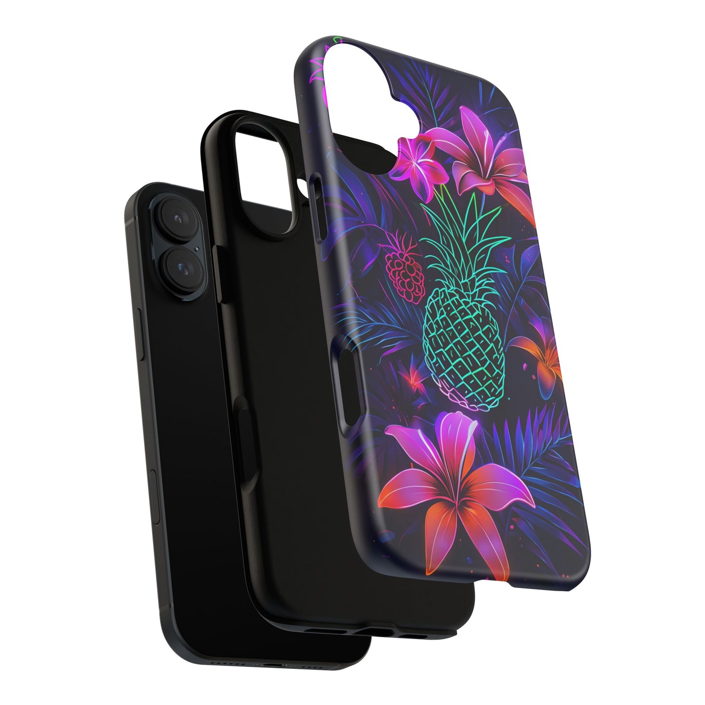Tough Cases - Tropical Neon Floral iPhone Case