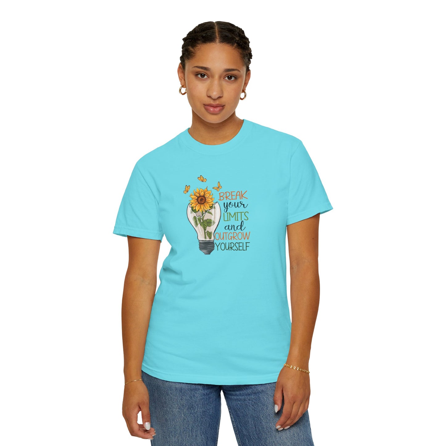 Inspiring Unisex T-Shirt - "Break Your Limits" Floral Design