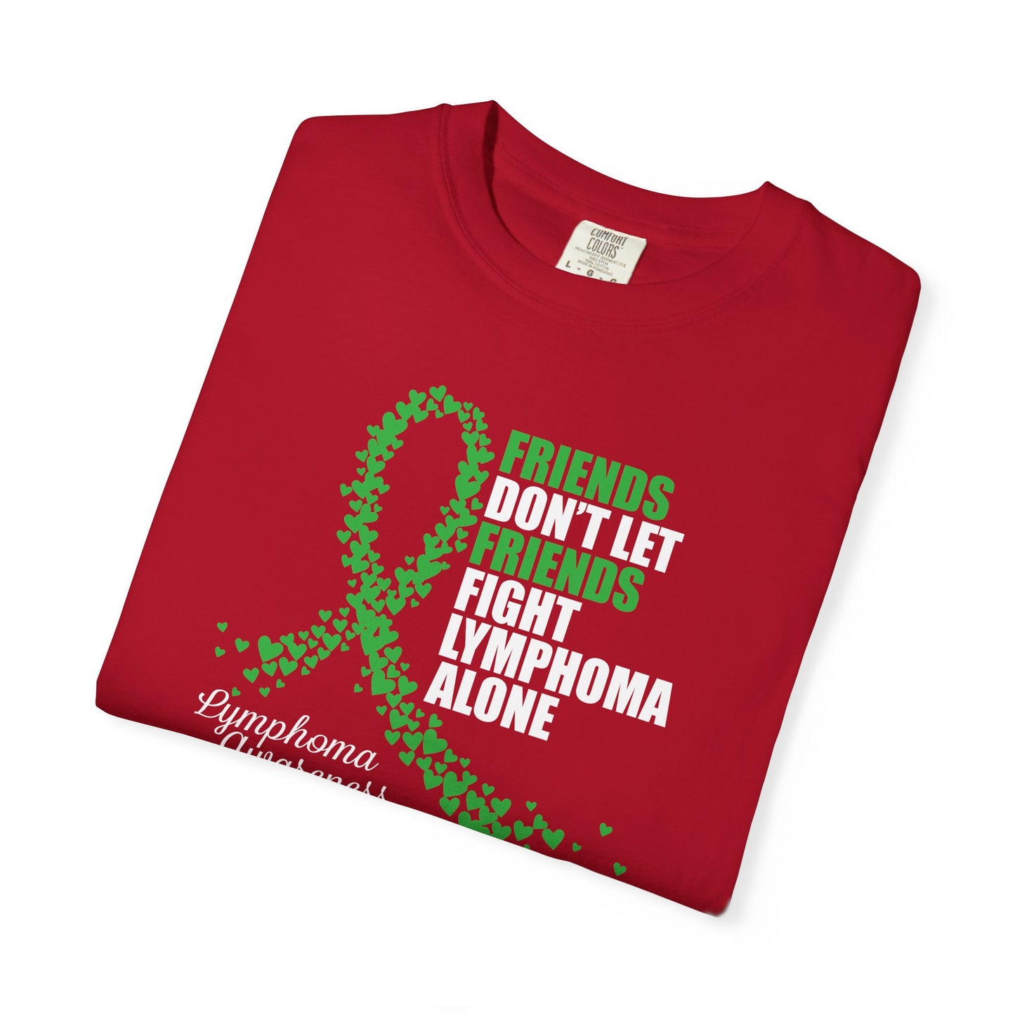 Supportive Lymphoma Awareness T-Shirt, Comfort Tee, Unisex Gift, Pink Ribbon Shirt, Friendship Tee, Cancer Awareness