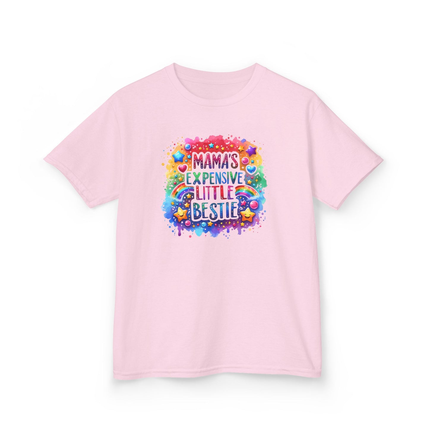 Mama's Expensive Little Bestie Kids Tee – Colorful Fun Cotton T-Shirt