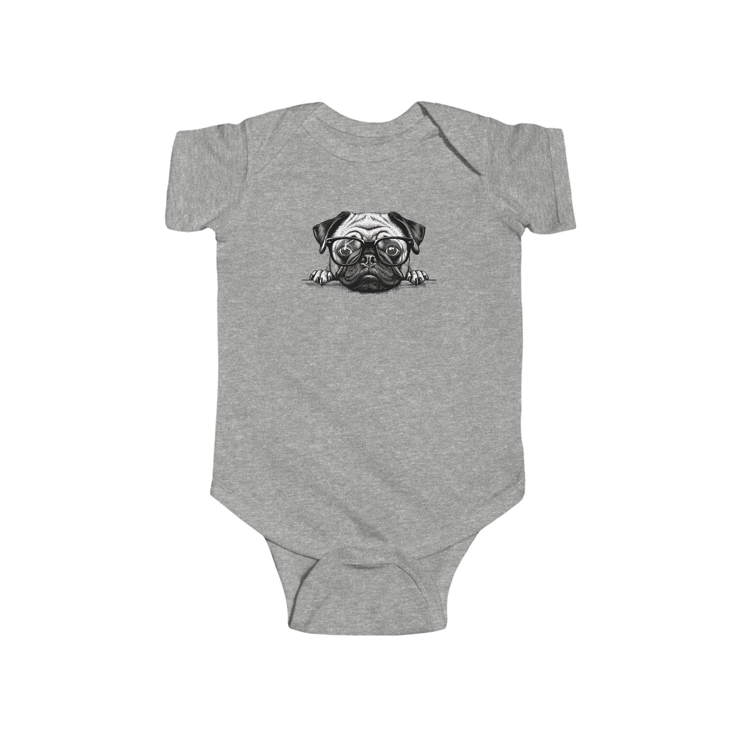 Cute Pug Infant Bodysuit - Adorable Baby Clothing for Dog Lovers