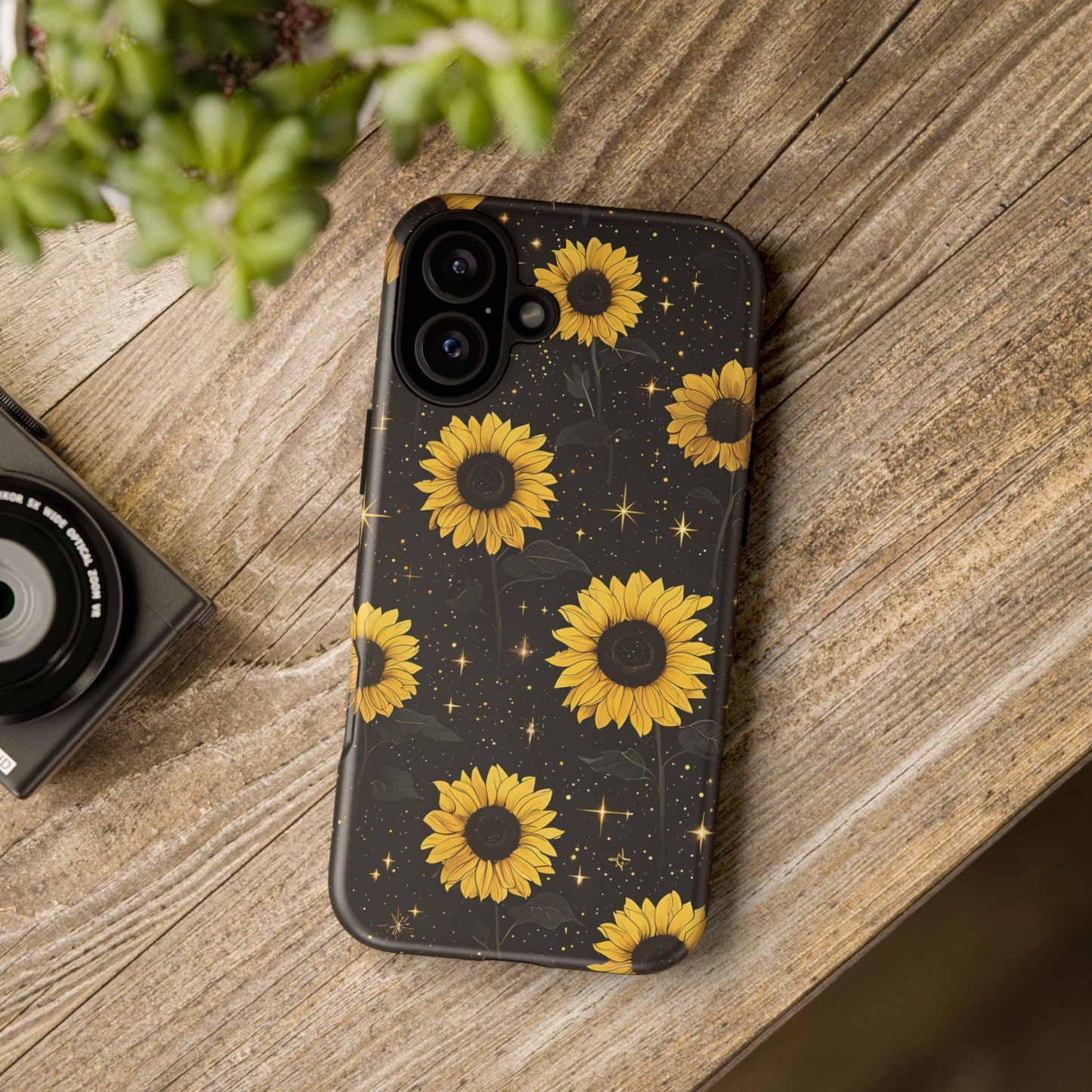 Sunflower Galaxy Tough Case - Durable Phone Cover with Floral Design