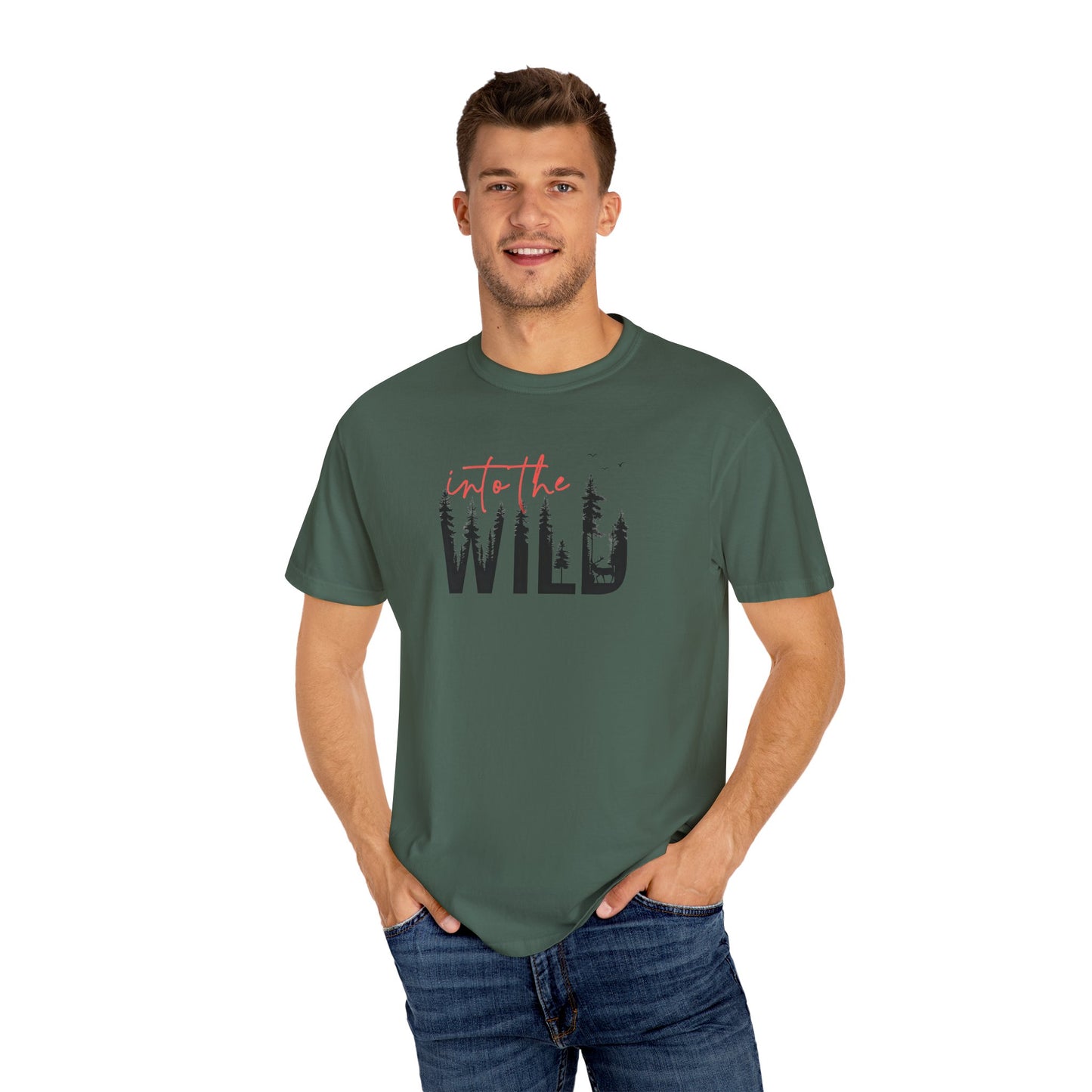 Into The Wild Unisex Garment-Dyed T-Shirt - Adventure Ready Tee