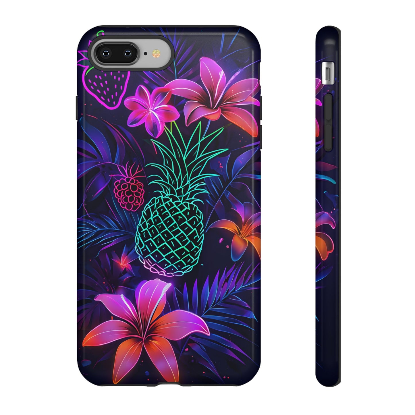 Tough Cases - Tropical Neon Floral iPhone Case