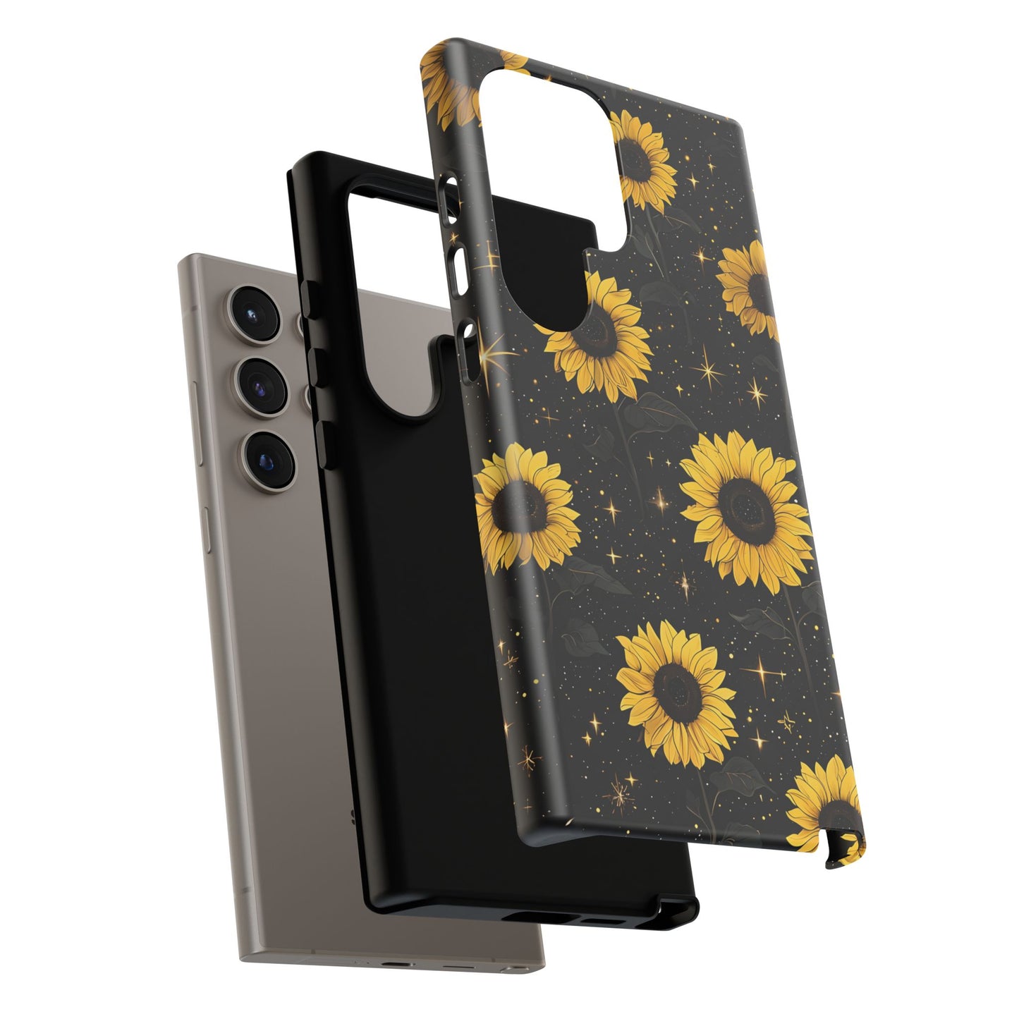 Sunflower Galaxy Tough Case - Durable Phone Cover with Floral Design