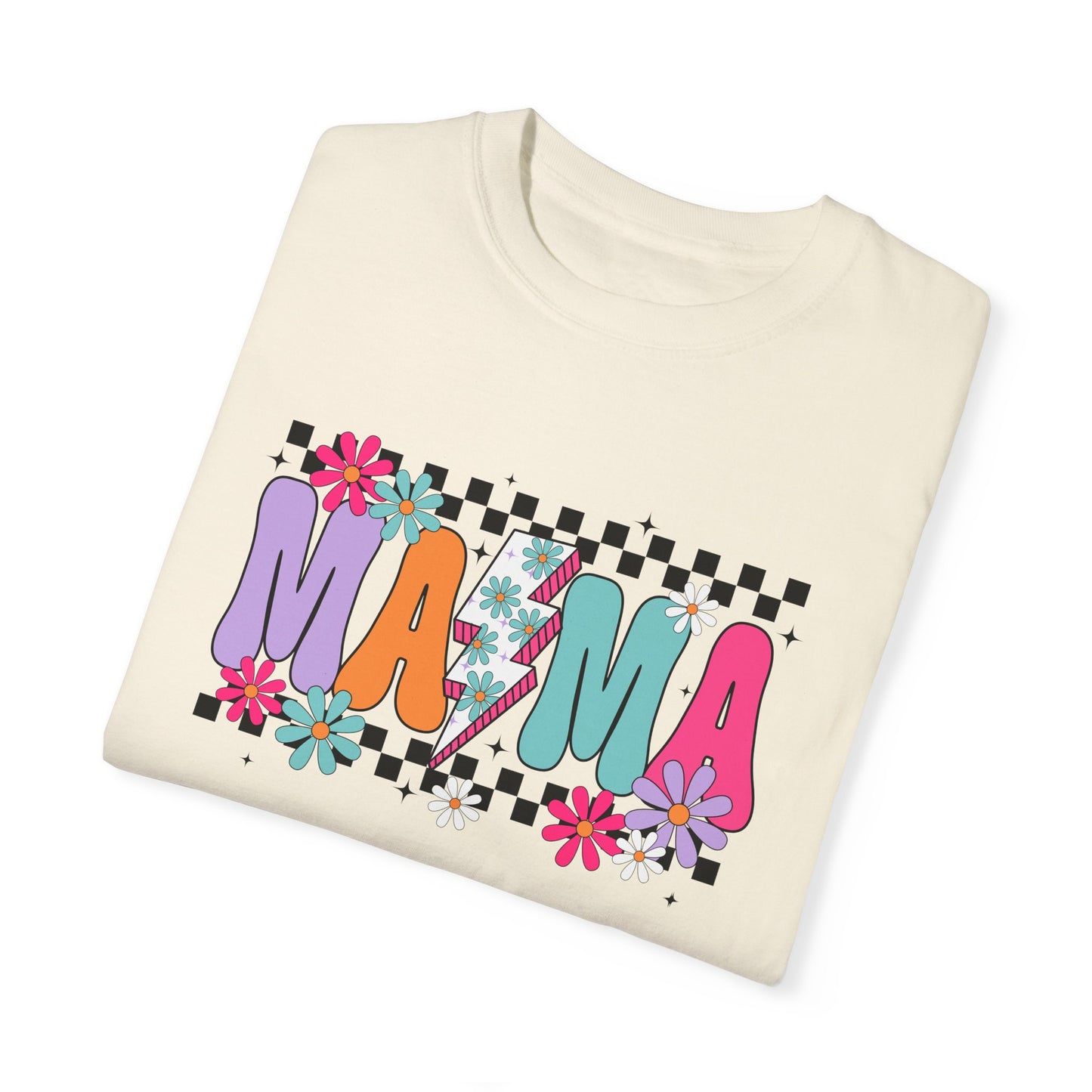 Colorful Mama Graphic T-Shirt for Moms - Unisex Garment-Dyed Tee