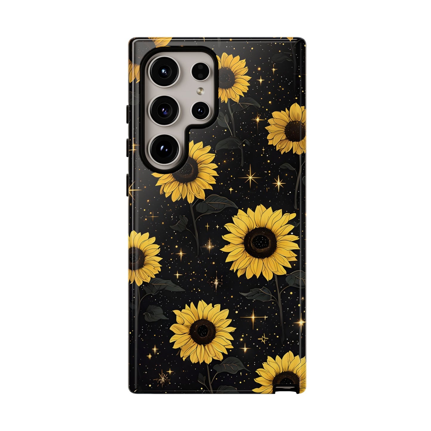 Sunflower Galaxy Tough Case - Durable Phone Cover with Floral Design