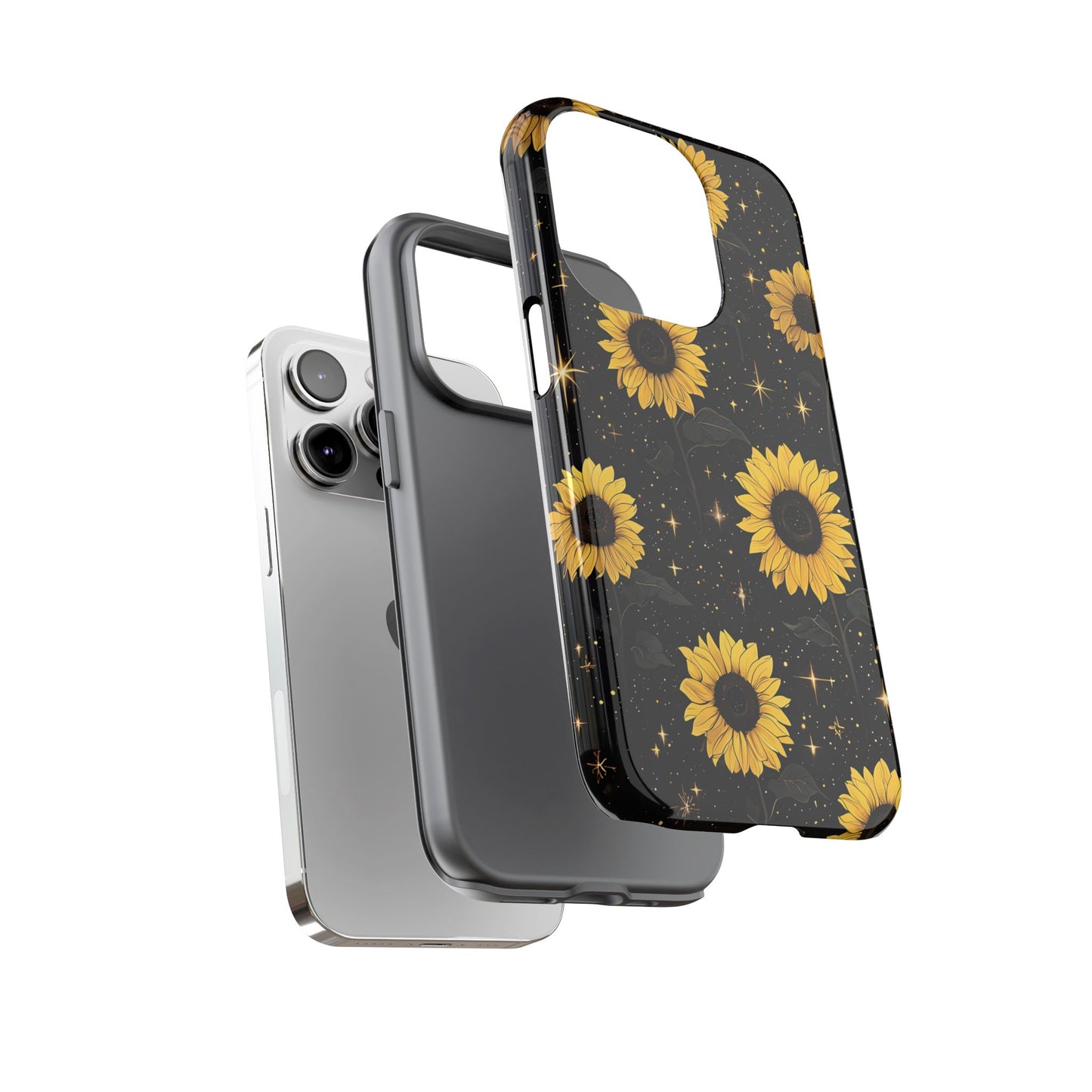 Sunflower Galaxy Tough Case - Durable Phone Cover with Floral Design