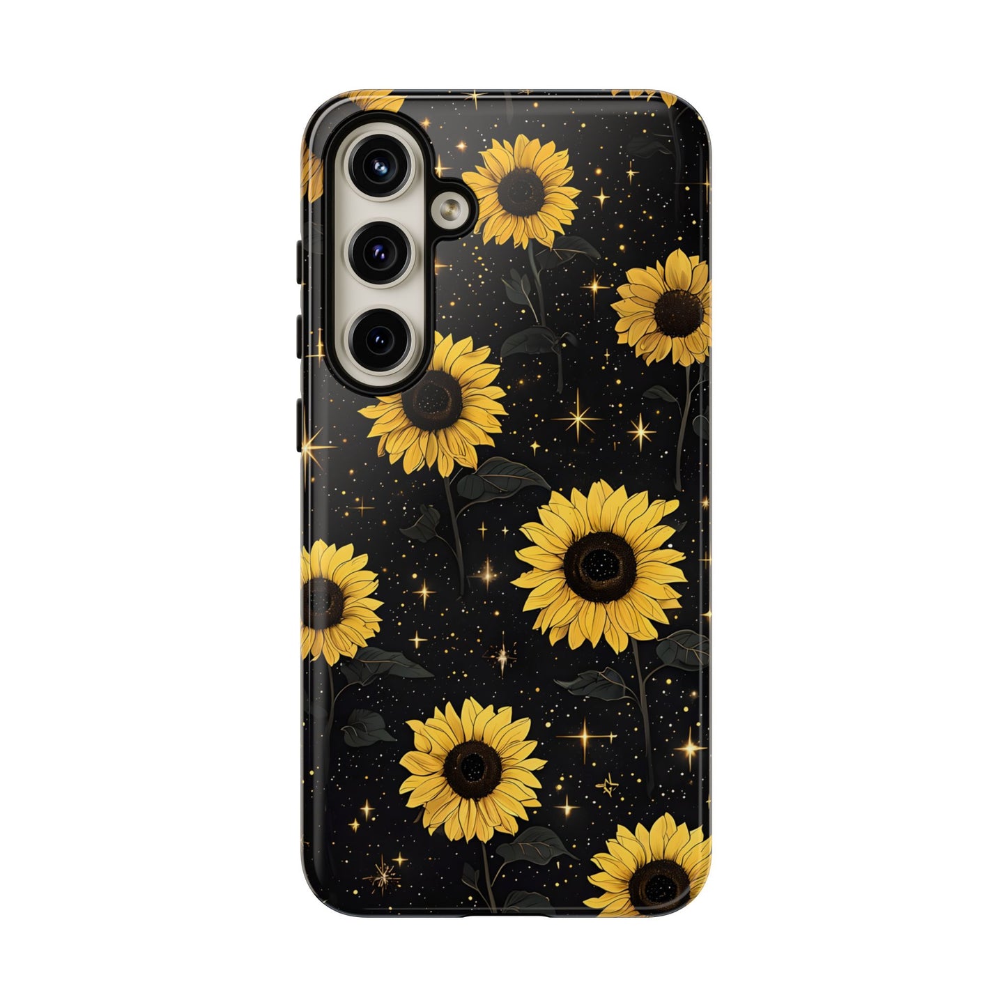 Sunflower Galaxy Tough Case - Durable Phone Cover with Floral Design