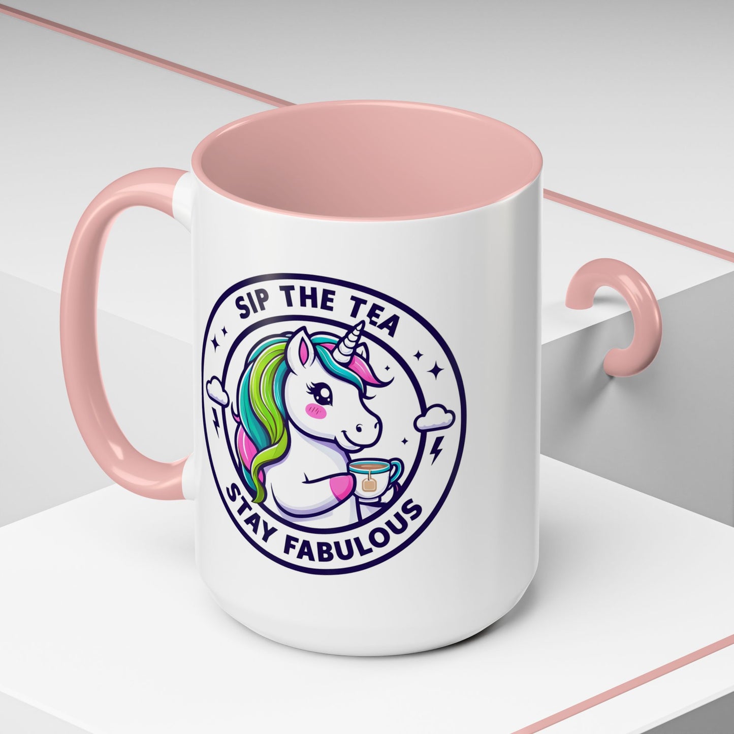 Unicorn Accent Coffee Mug - Sip the Tea, Stay Fabulous - Fun Gift for Unicorn Lovers