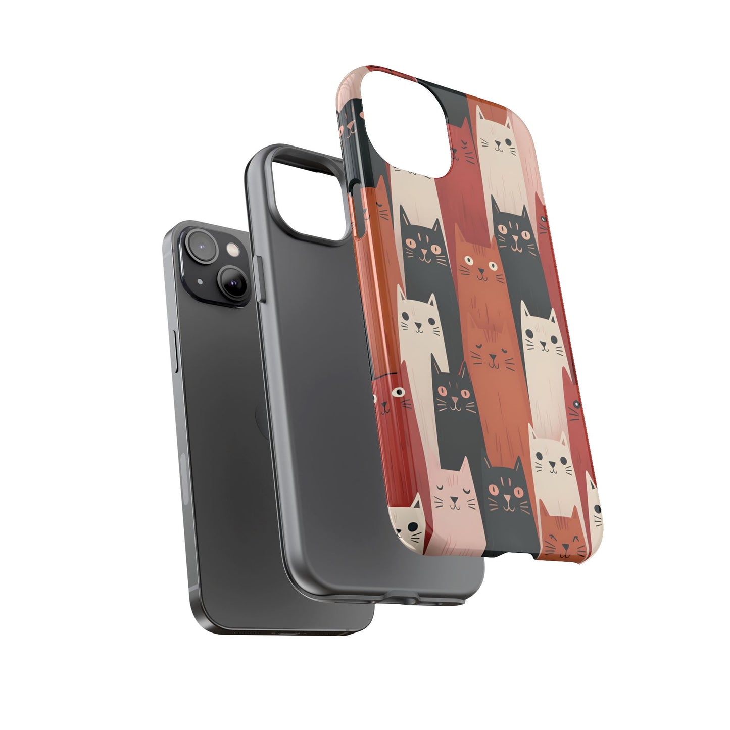 Playful Cat Phone Case - Tough & Stylish Purrfect for Cat Lovers