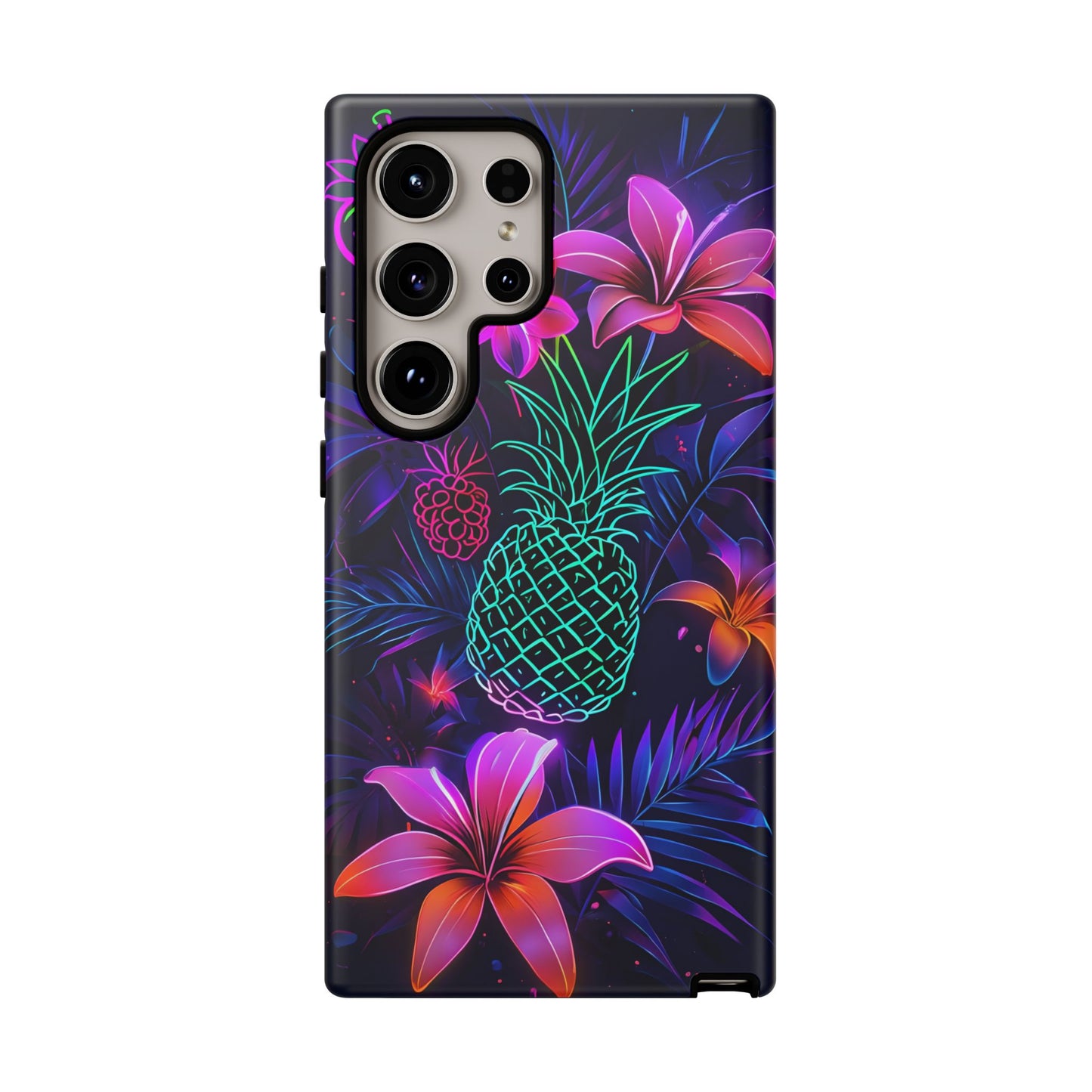 Tough Cases - Tropical Neon Floral iPhone Case