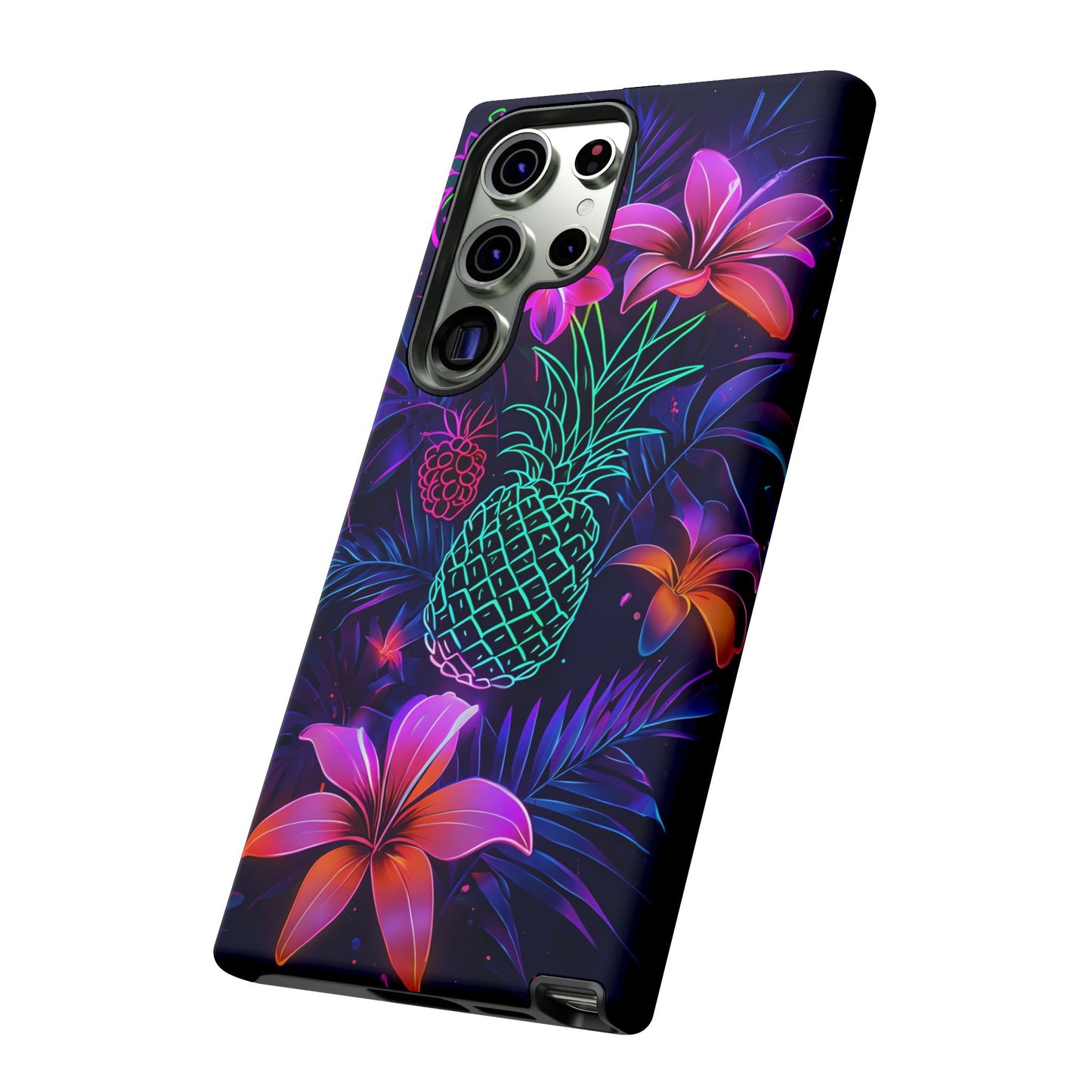 Tough Cases - Tropical Neon Floral iPhone Case