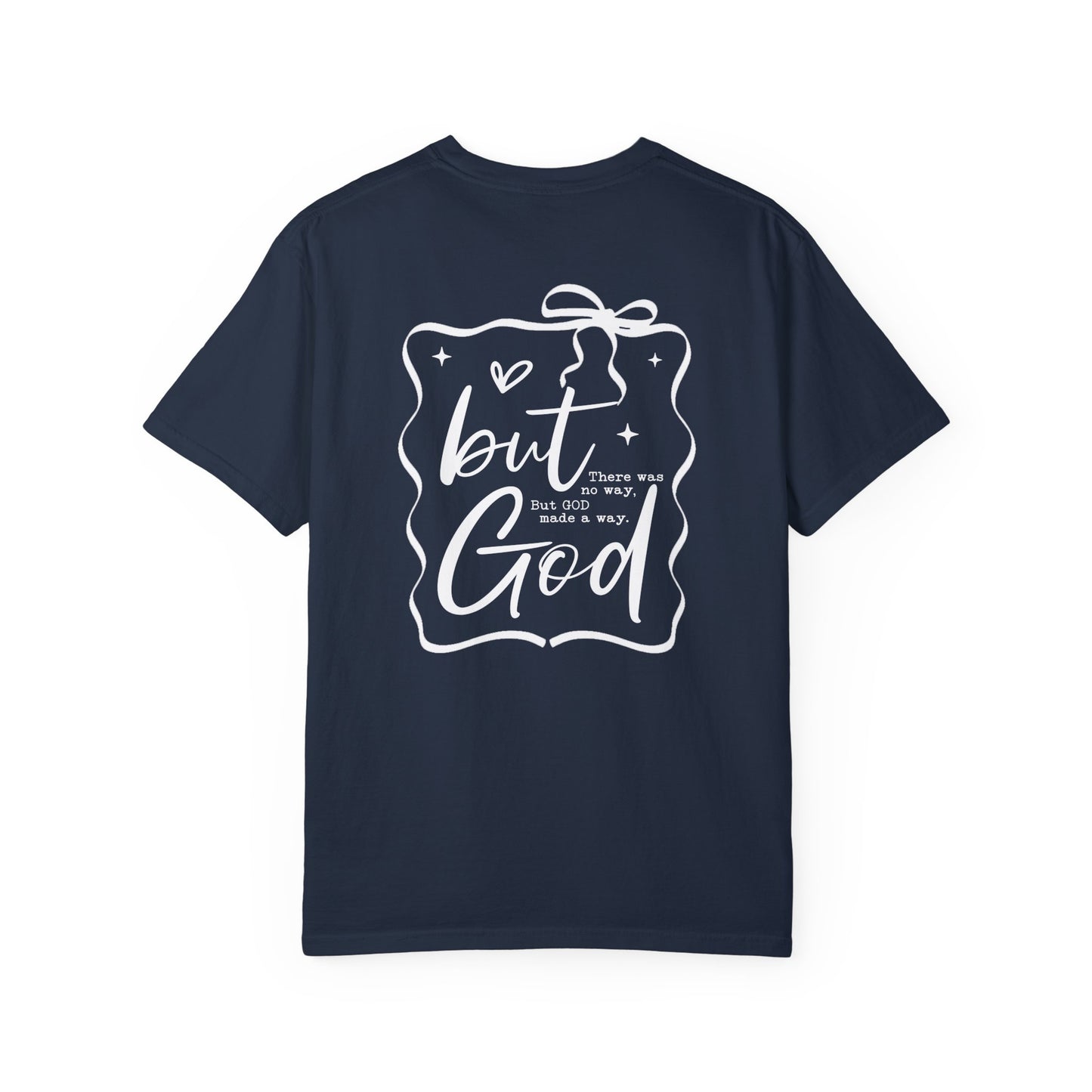 Inspirational T-Shirt with Bow Design – "But God"