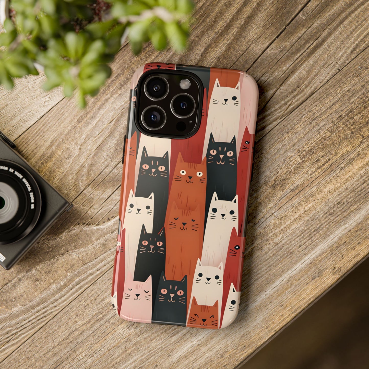 Playful Cat Phone Case - Tough & Stylish Purrfect for Cat Lovers