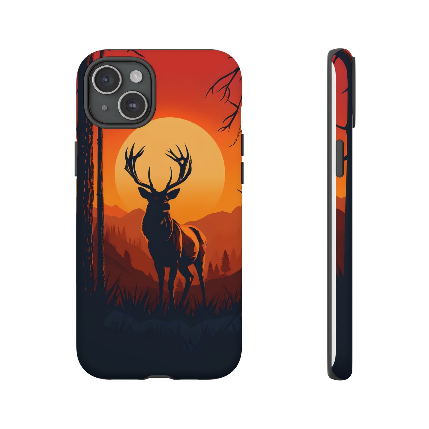 Wildlife Phone Case - Stag and Sunset Design for Nature Lovers