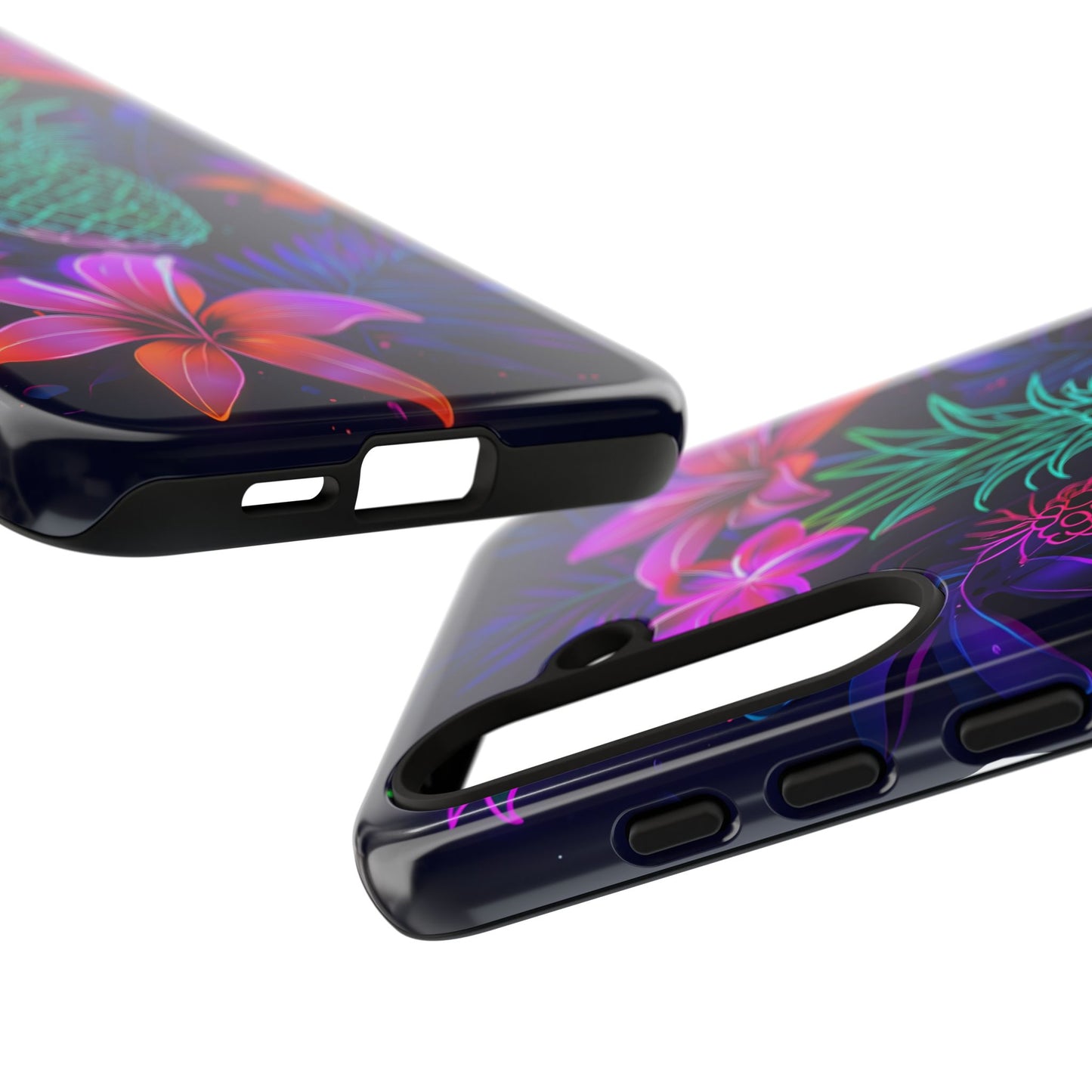 Tough Cases - Tropical Neon Floral iPhone Case