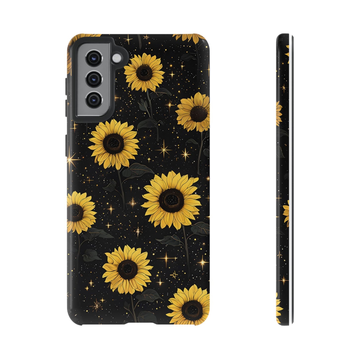 Sunflower Galaxy Tough Case - Durable Phone Cover with Floral Design