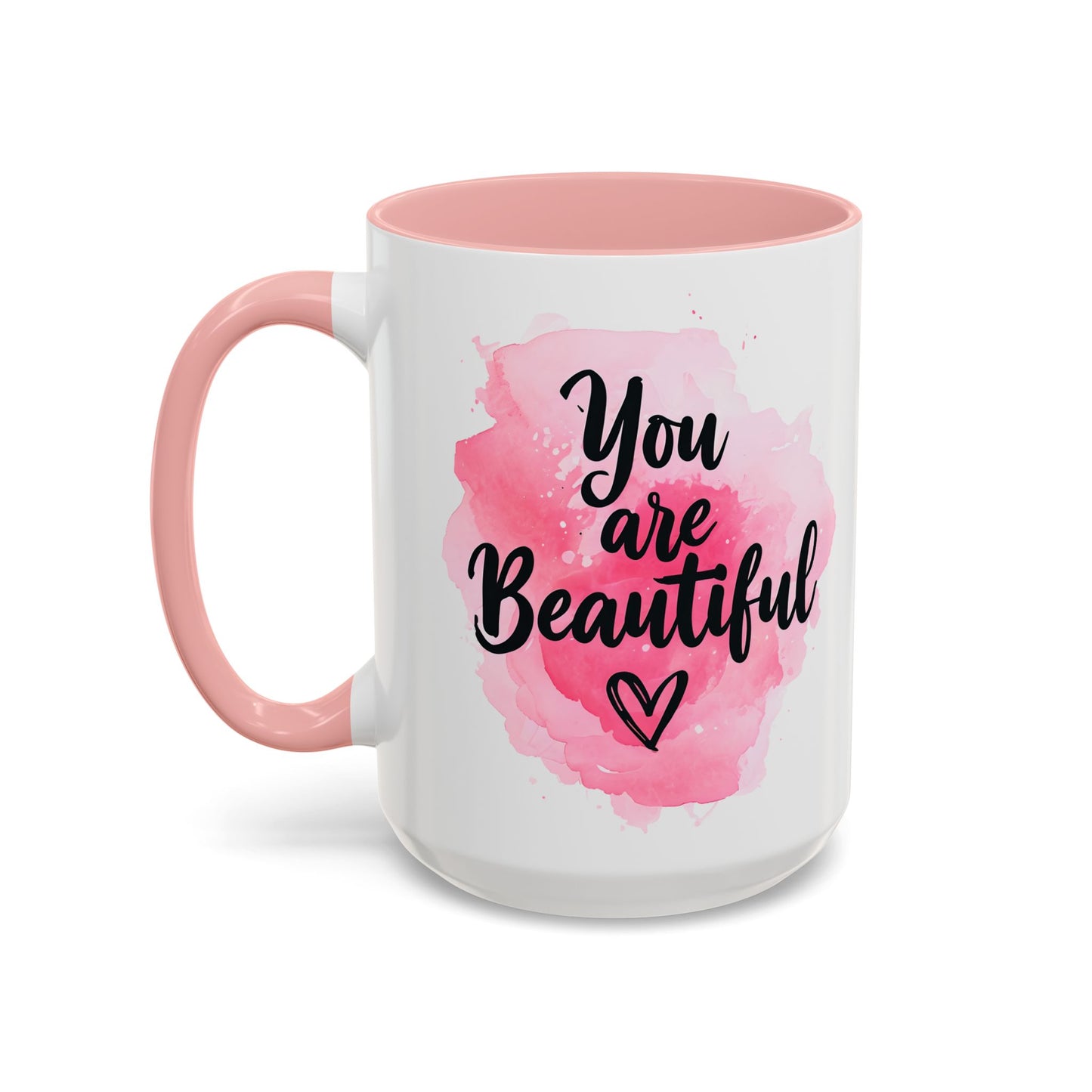 Inspirational Accent Coffee Mug - "You are Beautiful" - Perfect Gift for Friends and Self-Care Moments