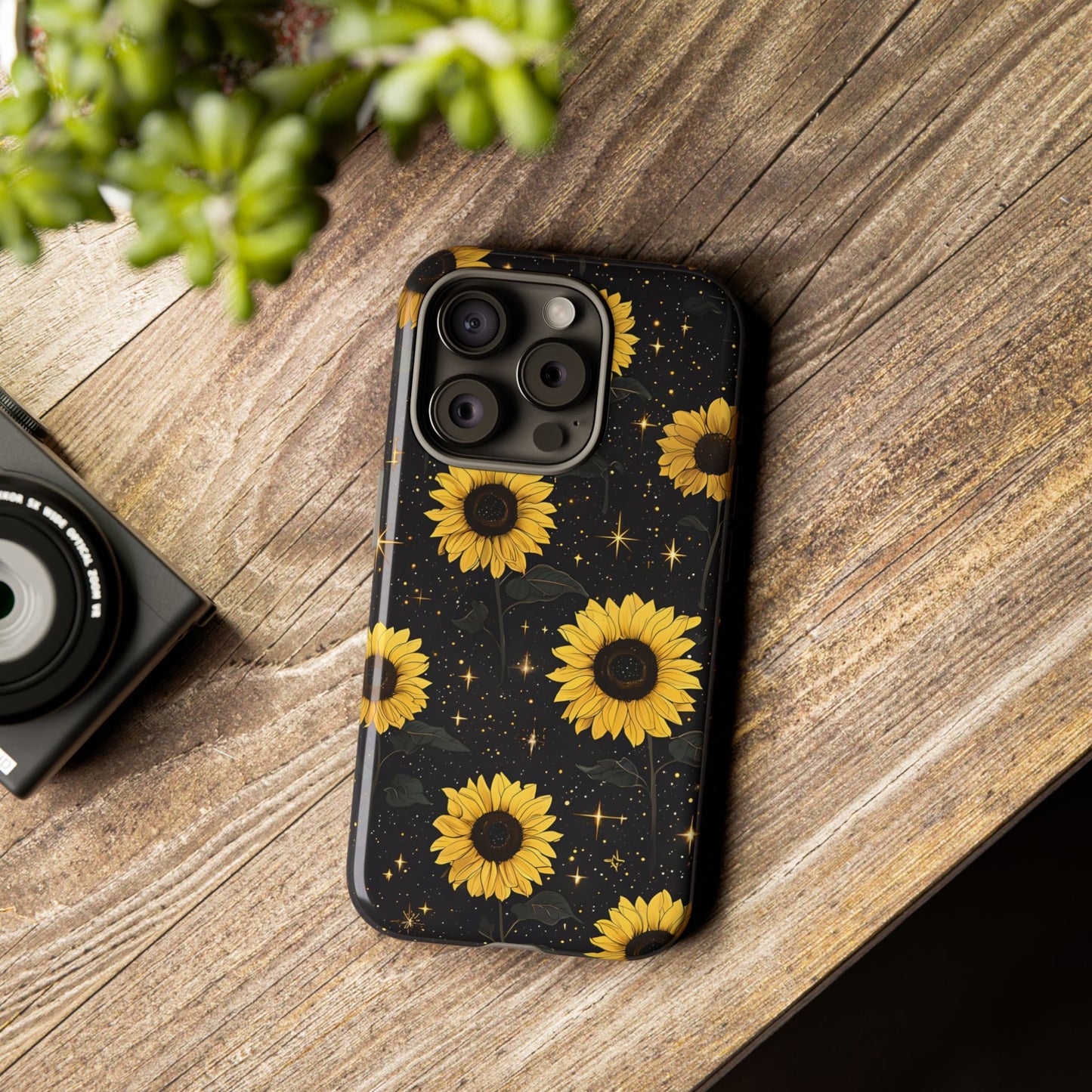 Sunflower Galaxy Tough Case - Durable Phone Cover with Floral Design