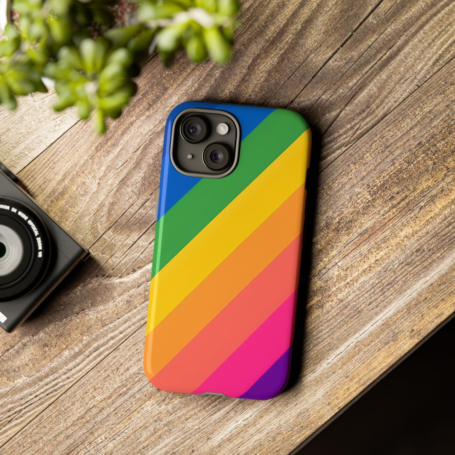 Vibrant Rainbow Phone Case - Tough & Stylish