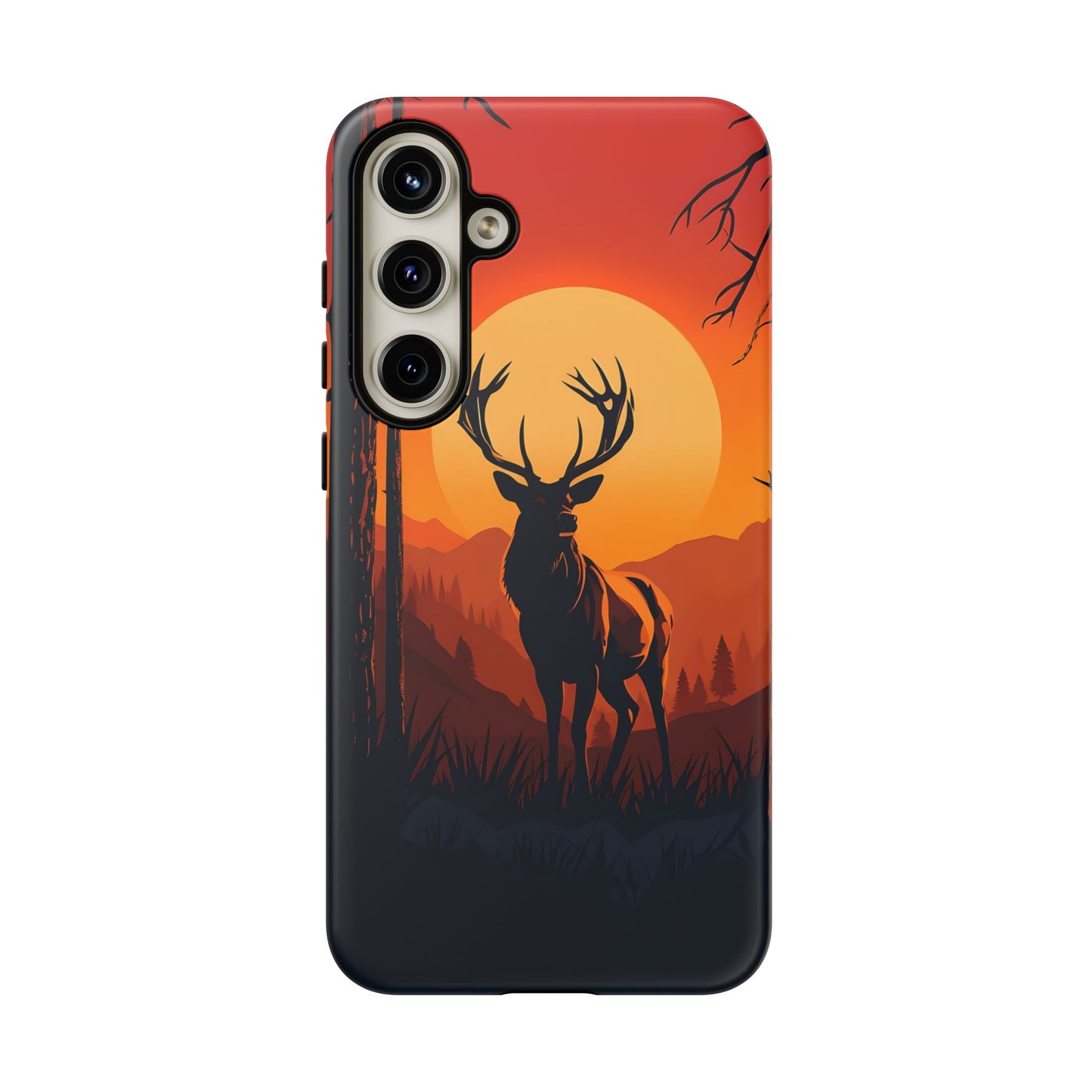 Wildlife Phone Case - Stag and Sunset Design for Nature Lovers