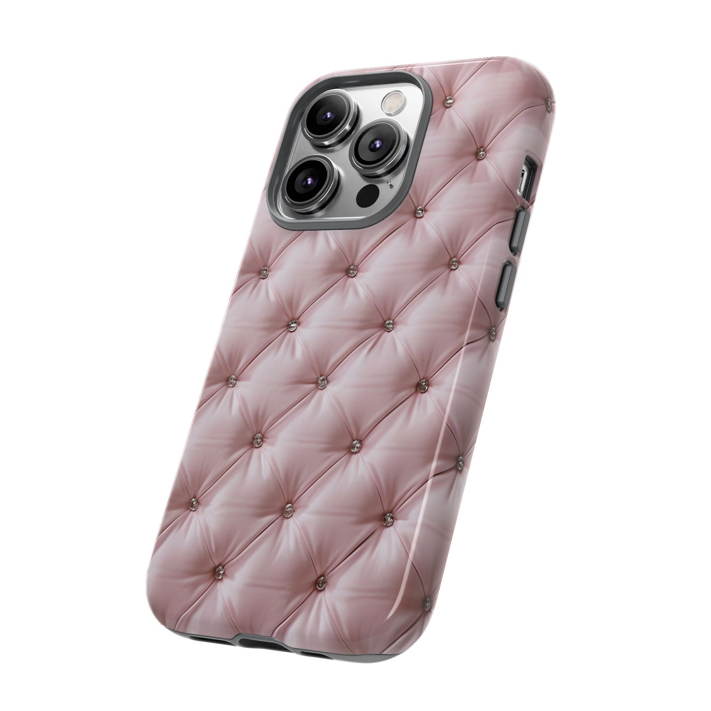 Luxury Pink Quilted Phone Case - Tough Cases for Stylish Protection