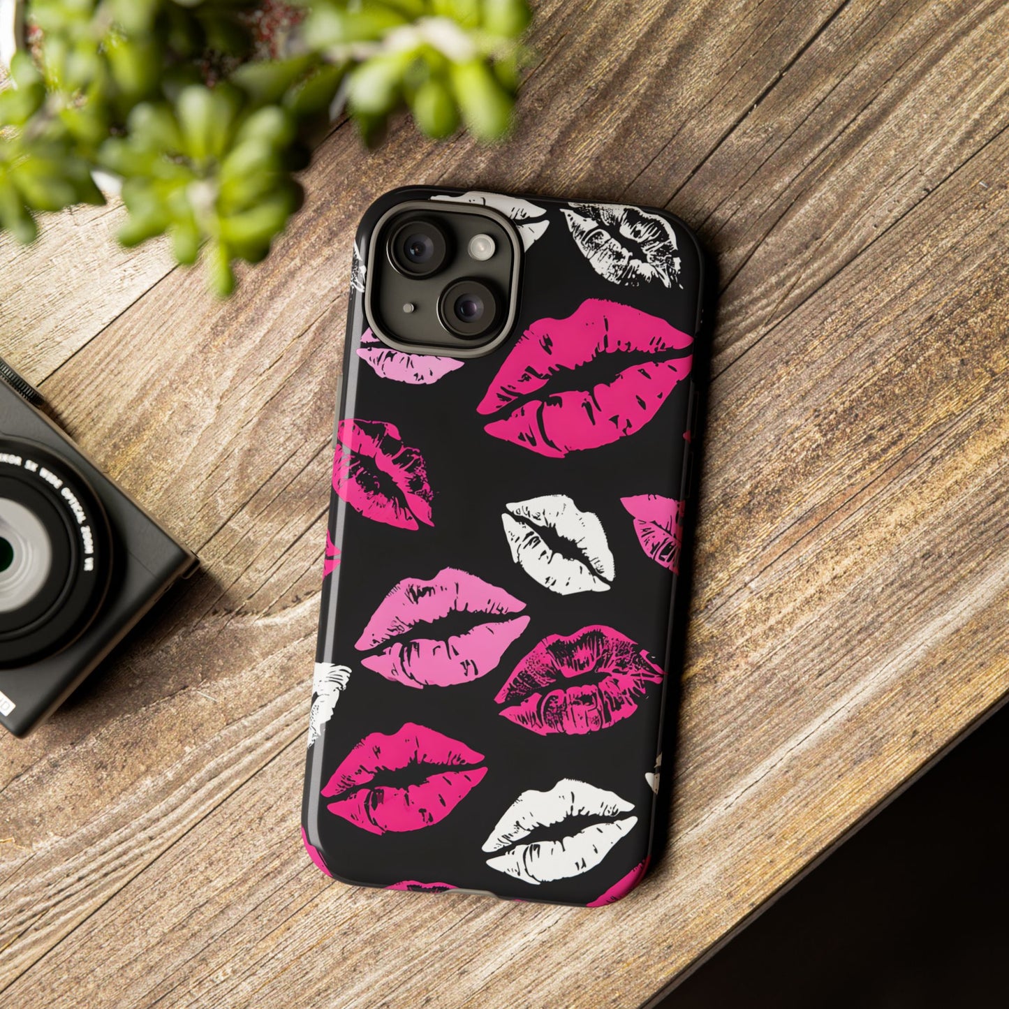 Lips Print iPhone Case - Stylish Tough Phone Cover