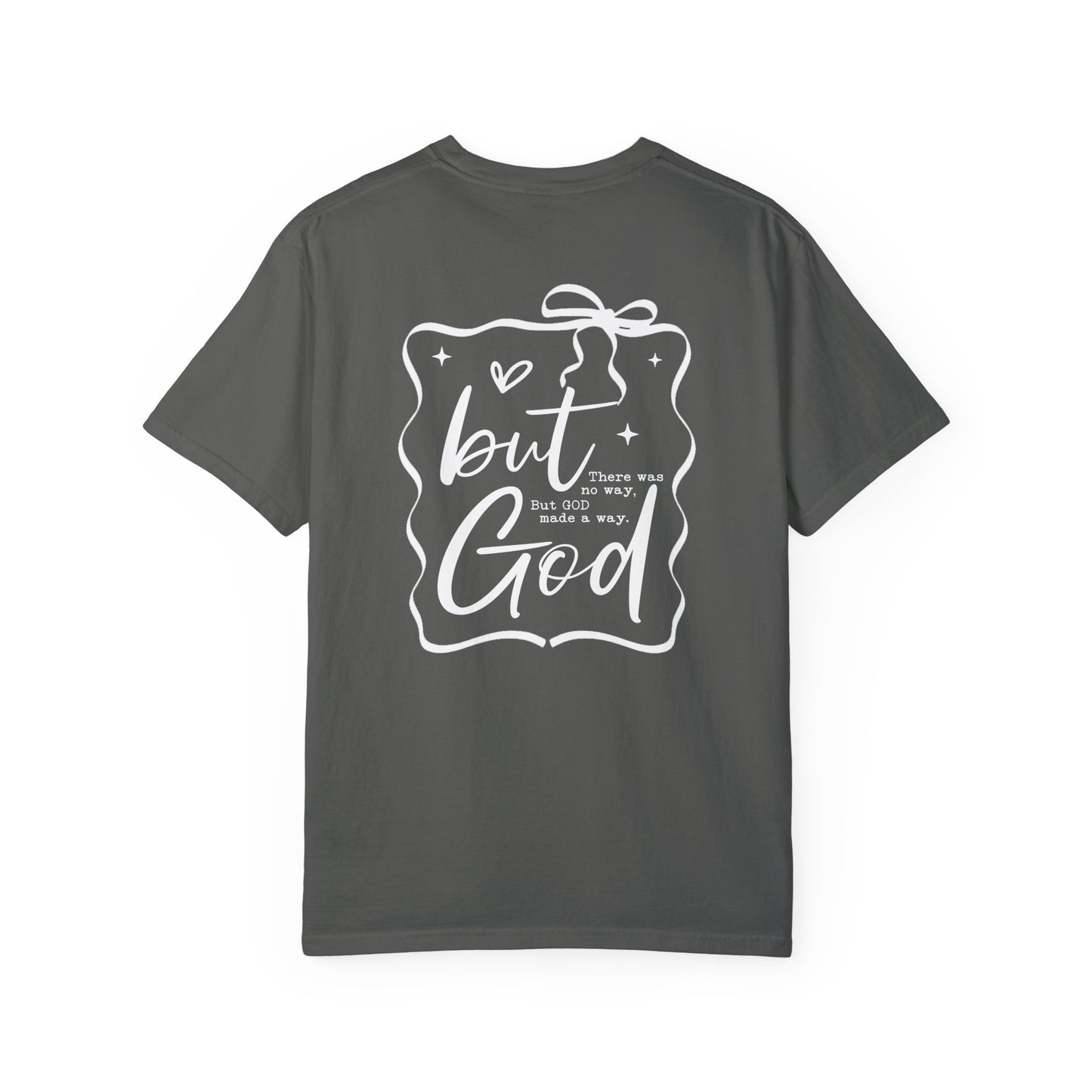 Inspirational T-Shirt with Bow Design – "But God"