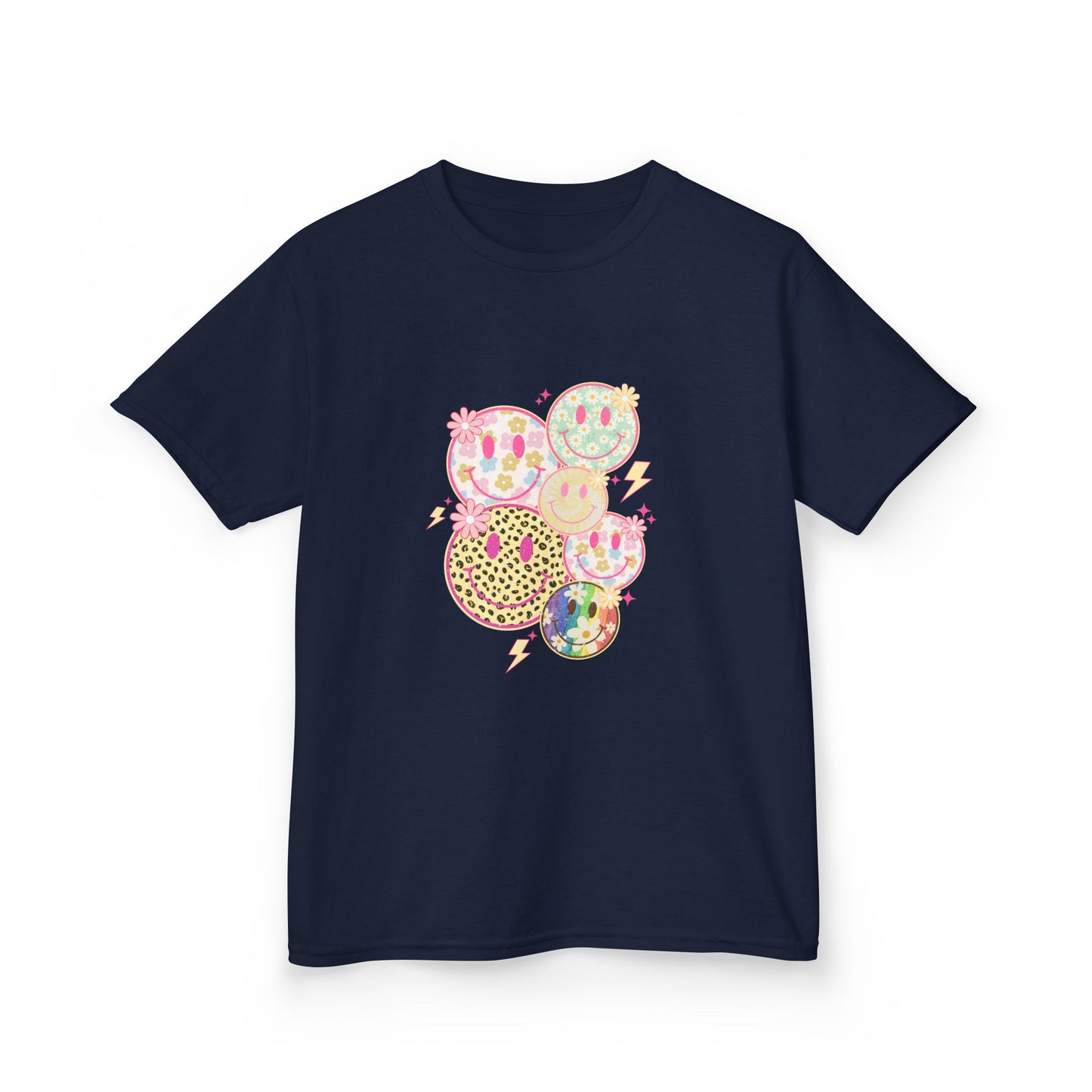 Kids Smiley Face Tee - Fun & Colorful Heavy Cotton™ Shirt