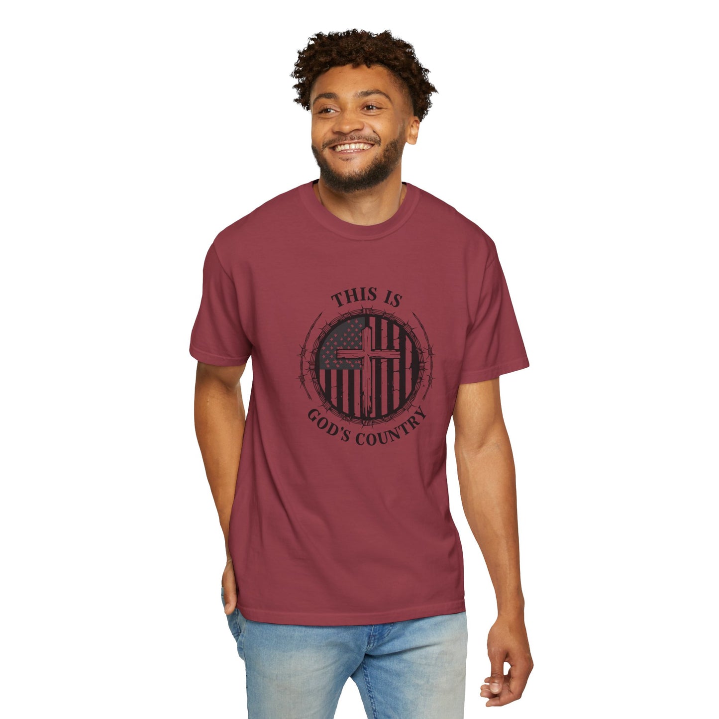 Unisex God’s Country Graphic T-Shirt - Patriotic Design