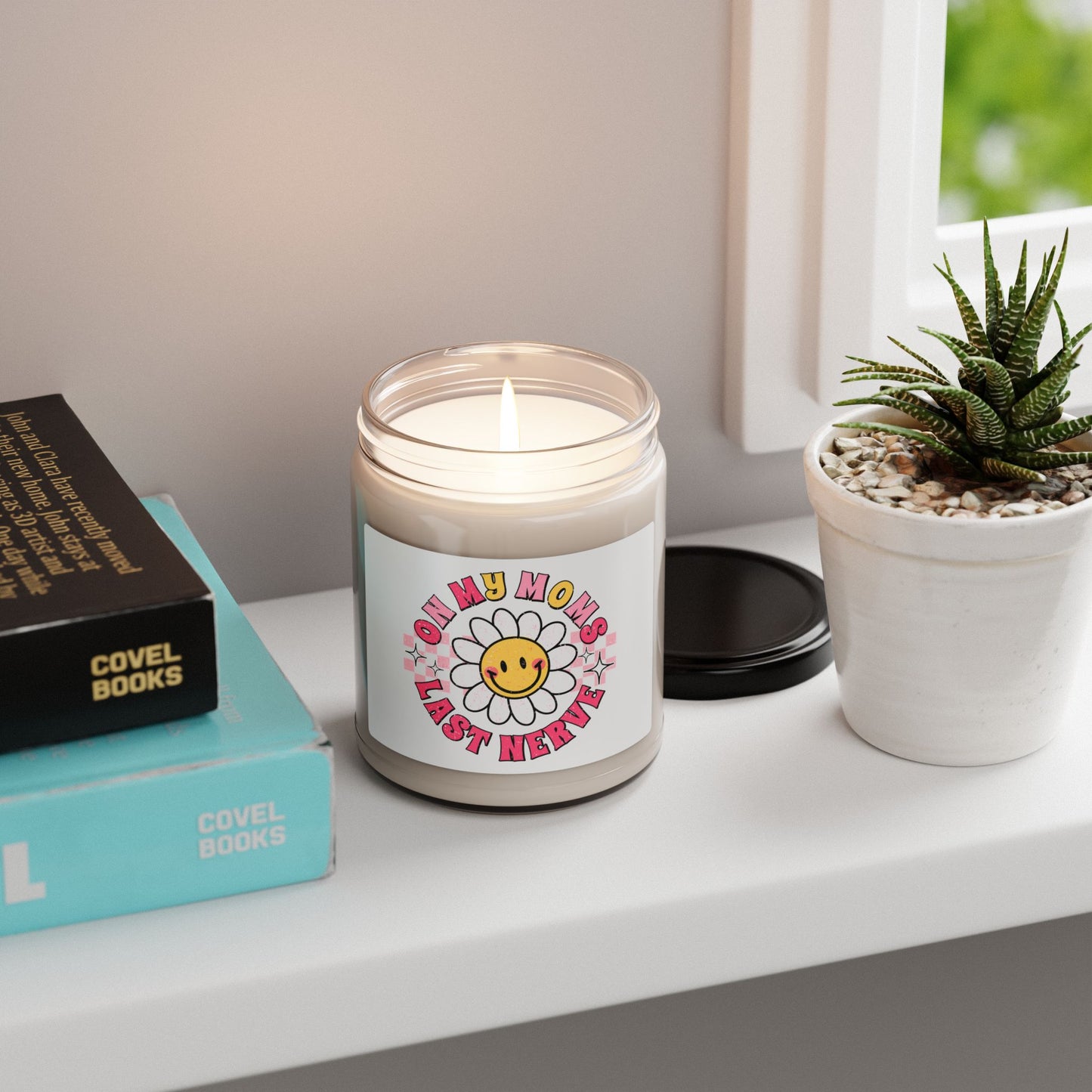 Scented Soy Candle - 'On My Mom's Last Nerve' | Quirky Home Decor Gift for Moms