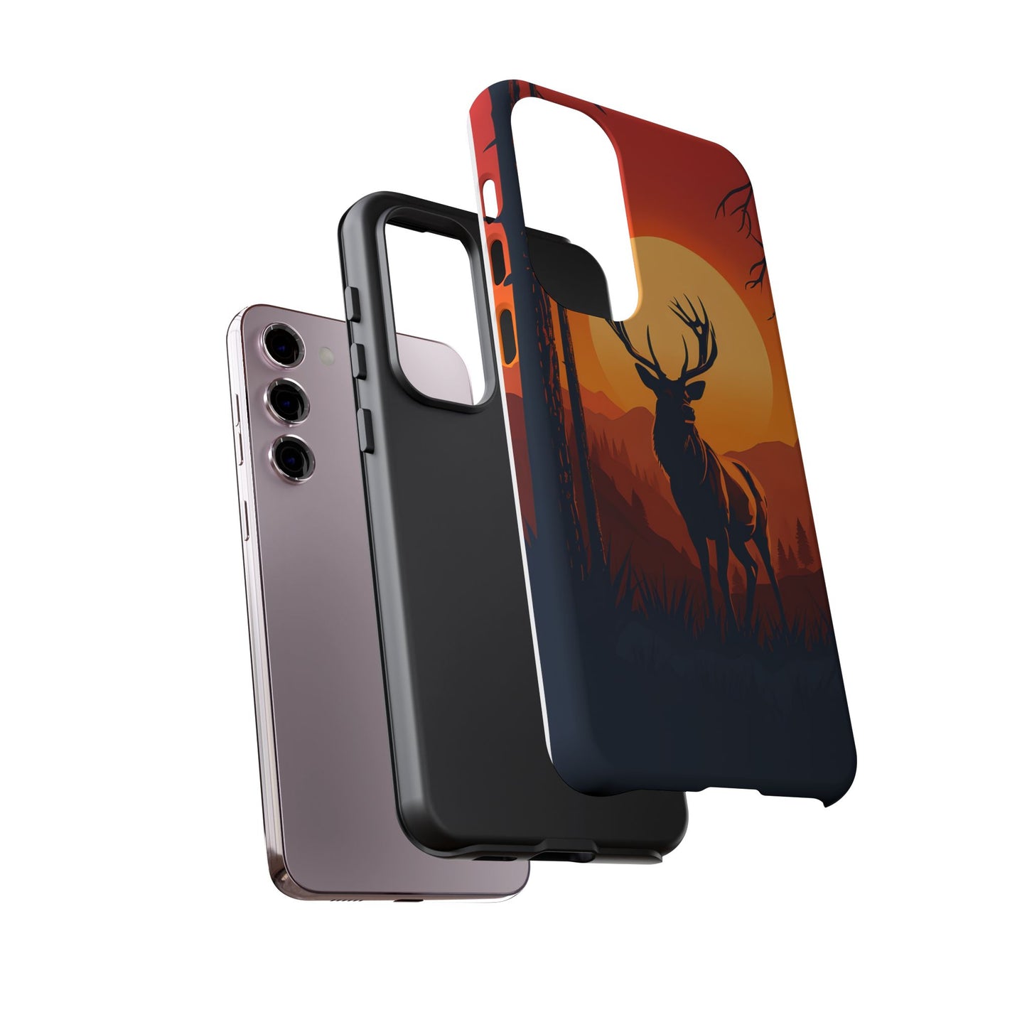 Wildlife Phone Case - Stag and Sunset Design for Nature Lovers