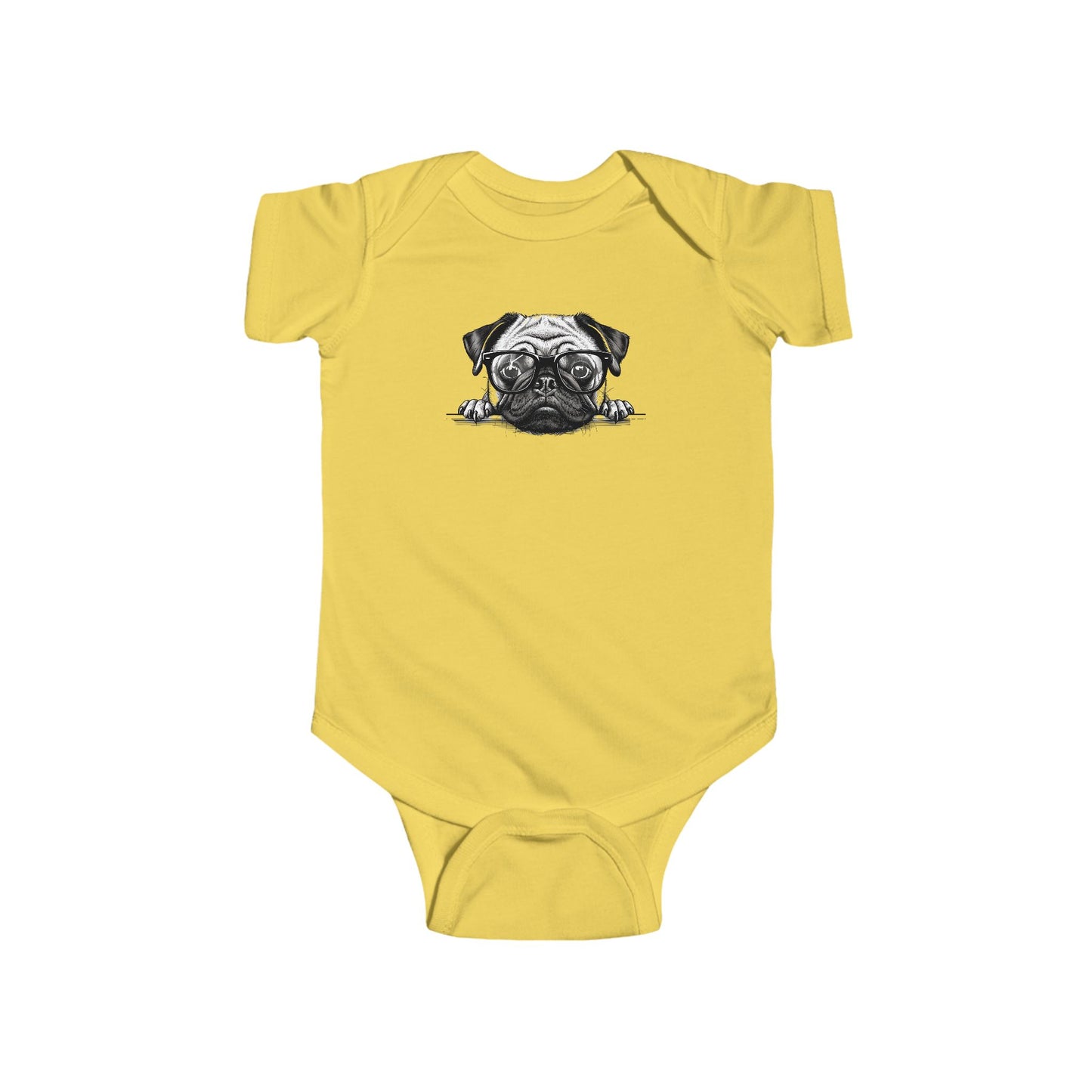 Cute Pug Infant Bodysuit - Adorable Baby Clothing for Dog Lovers