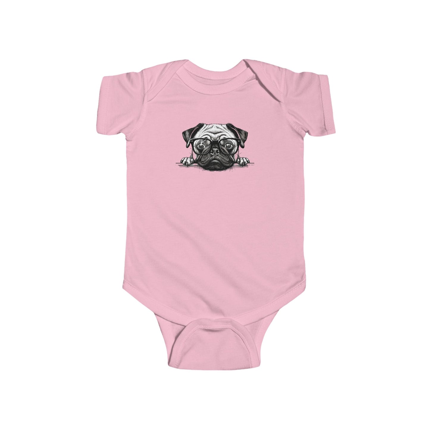 Cute Pug Infant Bodysuit - Adorable Baby Clothing for Dog Lovers