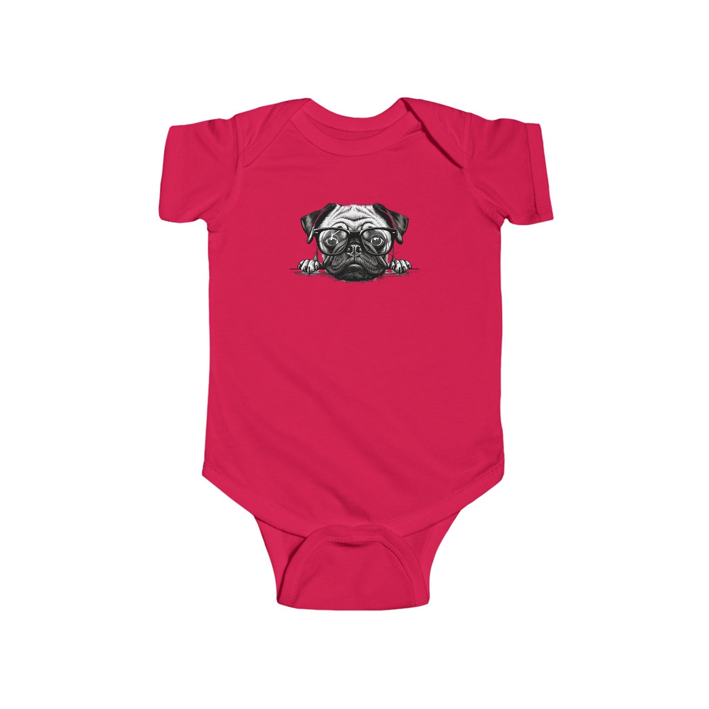 Cute Pug Infant Bodysuit - Adorable Baby Clothing for Dog Lovers