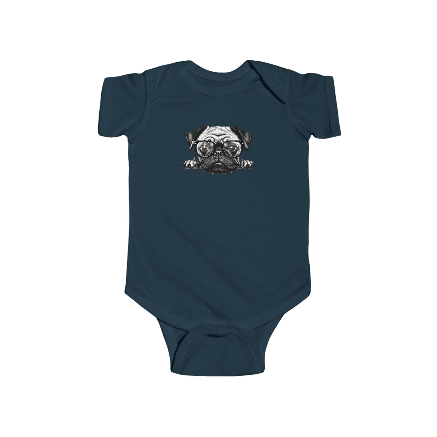 Cute Pug Infant Bodysuit - Adorable Baby Clothing for Dog Lovers